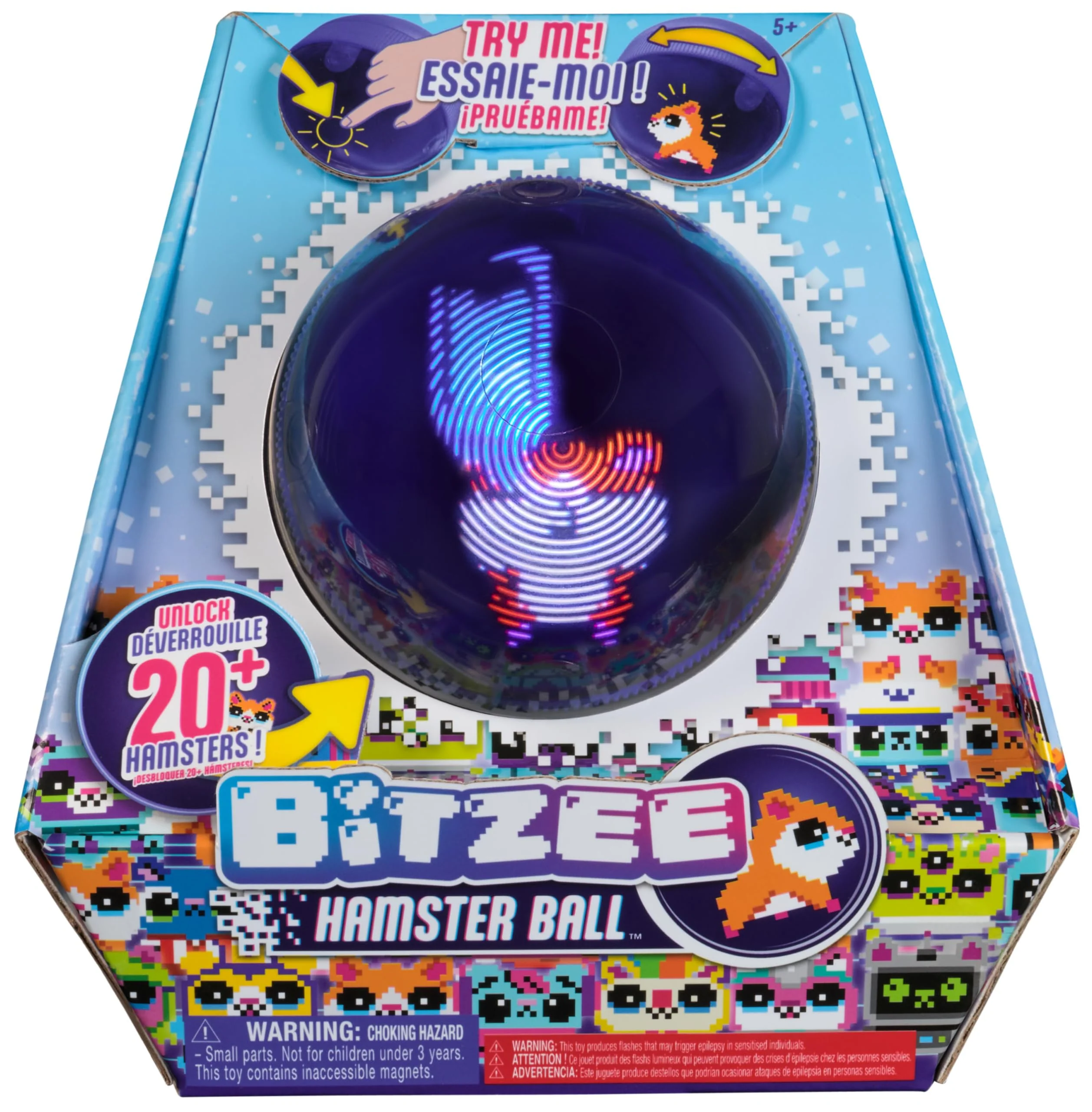 Bitzee Hamsterball - interaktives Spielzeug mit über 20 virtuellen Hamstern zum Rollen und Spielen, das Digitale Haustier reagiert auf Berührung und Bewegung, für Kinder ab 5 Jahren - Image 2