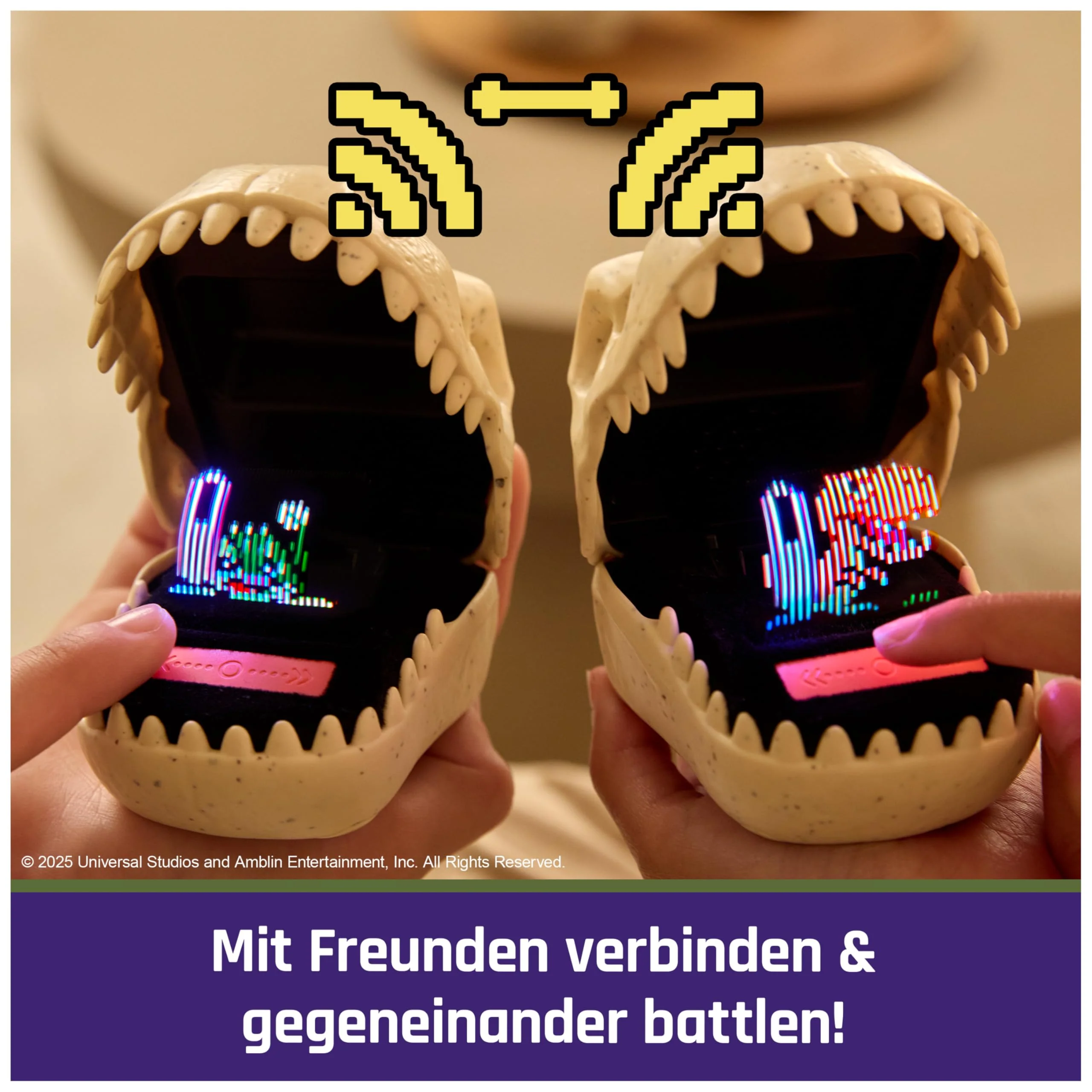 Bitzee Jurassic World - interaktives Spielzeug im Design eines T-Rex Schädels, mit 25 virtuellen Dinosauriern, die auf Bewegung reagieren und Battle Modus, Sammlerstück, für Kinder ab 5 Jahren - Image 5