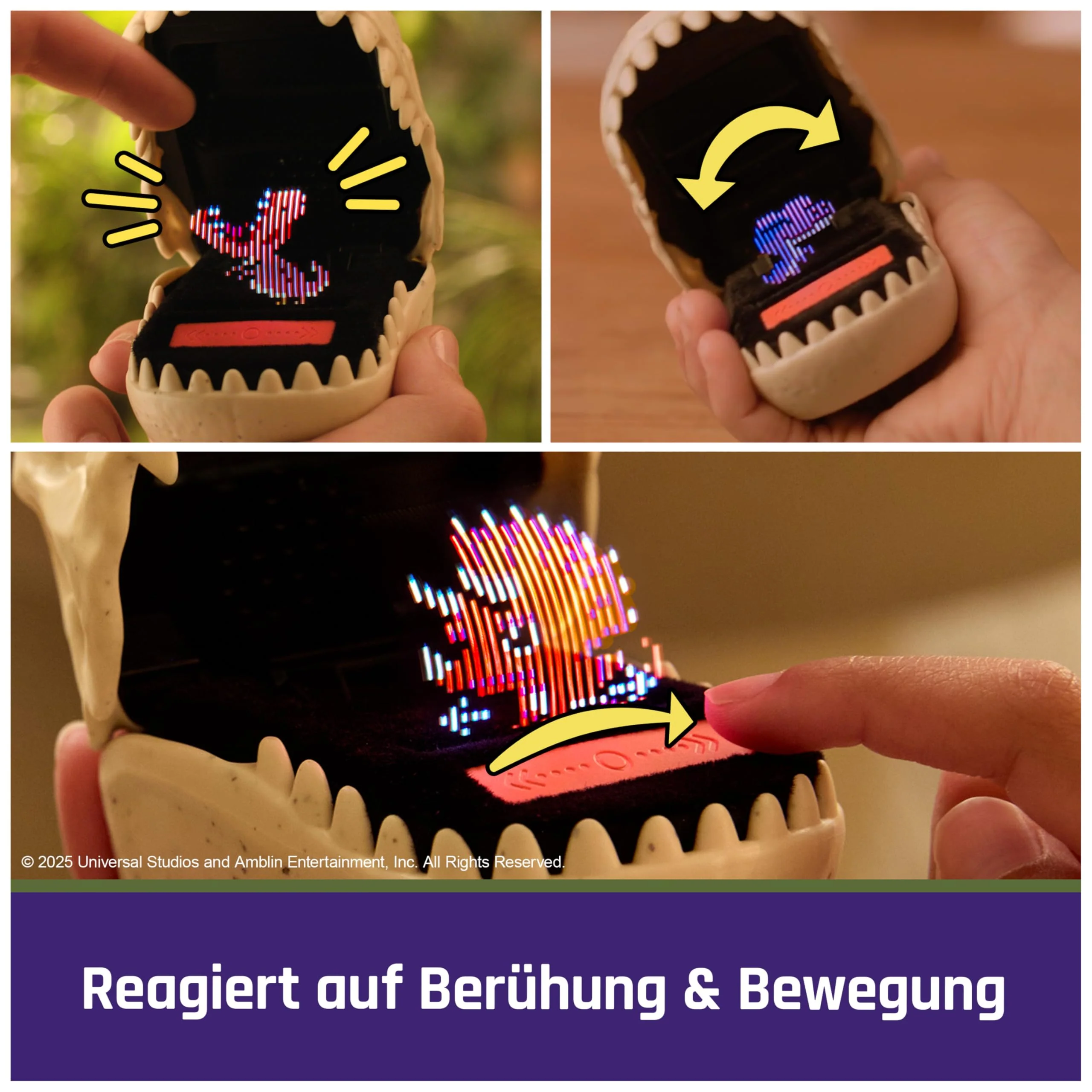 Bitzee Jurassic World - interaktives Spielzeug im Design eines T-Rex Schädels, mit 25 virtuellen Dinosauriern, die auf Bewegung reagieren und Battle Modus, Sammlerstück, für Kinder ab 5 Jahren - Image 9