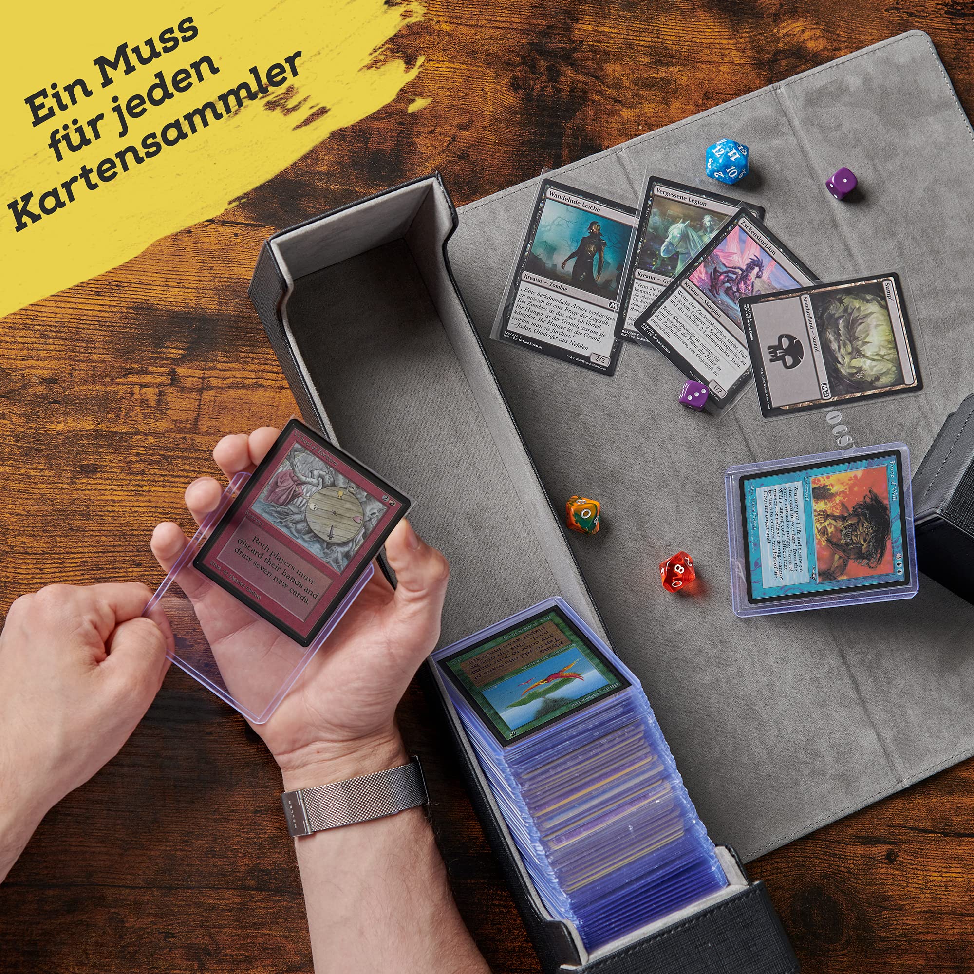 blaash® Toploader Set | 2 x 25 Schutzhüllen | 3"x4" | Doppelter Schutz für alle gängigen Spiel- und Sammelkarten wie YuGiOh, MTG, Match Attax | Extra Klar Kartenschutz - Image 2