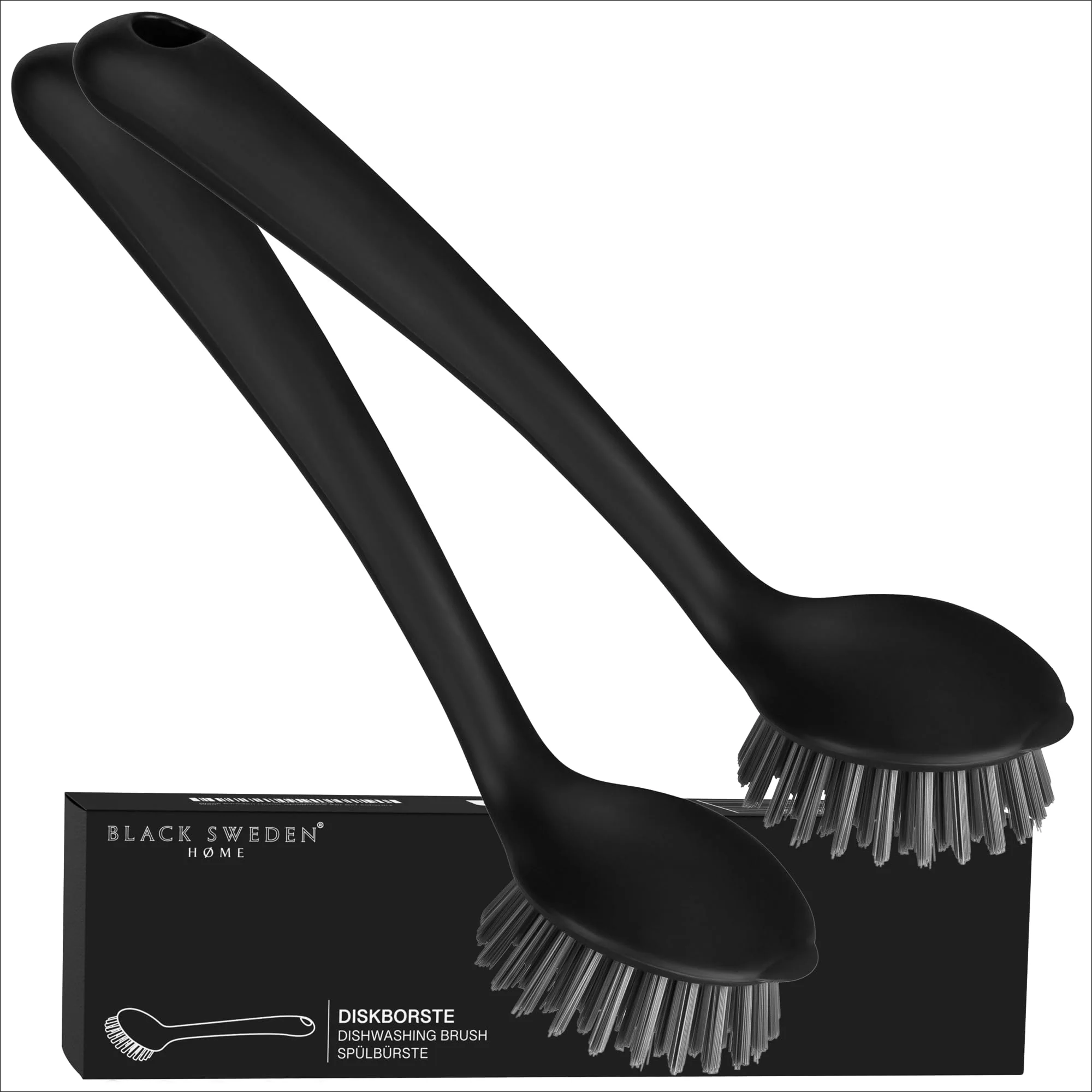 Black Sweden Home Spülbürste Schwarz - Hochwertige Geschirrbürste, Abwaschbürste, Küchenbürste mit robusten Borsten - Langlebiges Spülbürsten Set 2 Stück - Image 5