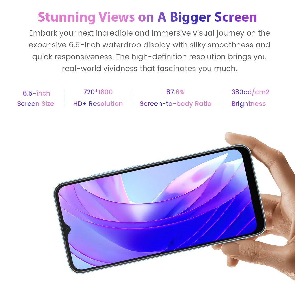 Blackview A52 PRO Handy ohne Vertrag, 8GB+128GB(1TB Externe SD), 6,5'' 90Hz Waterdrop Bildschirm, 13MP+5MP, Dual-SIM Android 13 Smartphone, 5180mAh Akku, Gesicht Entsperren&Fingerabdruck Schwarz - Image 15