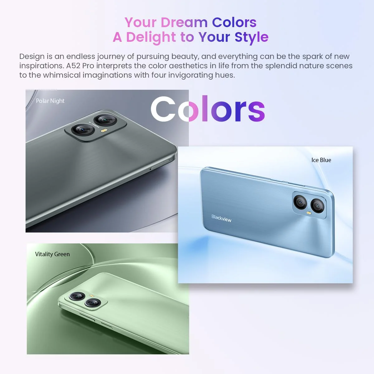 Blackview A52 PRO Handy ohne Vertrag, 8GB+128GB(1TB Externe SD), 6,5'' 90Hz Waterdrop Bildschirm, 13MP+5MP, Dual-SIM Android 13 Smartphone, 5180mAh Akku, Gesicht Entsperren&Fingerabdruck Schwarz - Image 16