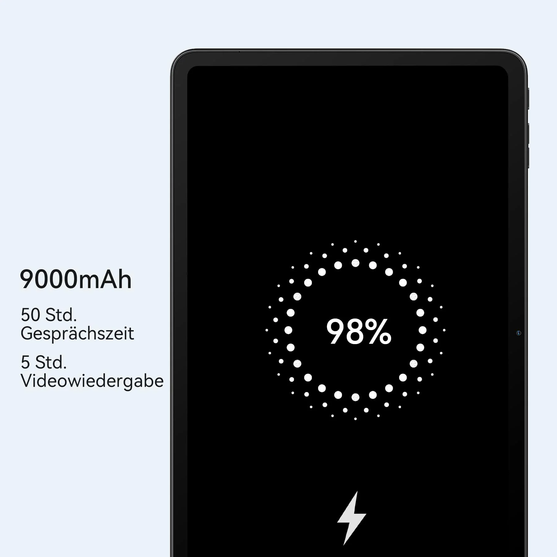 Blackview Mega2 Android 15 Tablet 12 Zoll, 36GB RAM+256GB ROM, 2K FHD Gaming Tablet mit Tastatur Maus Stift Kopfhörer, 4G LTE+5G WiFi, 9000 mAh, WideVine L1, Dual Kamera, Face ID, GPS, Hülle - Image 3