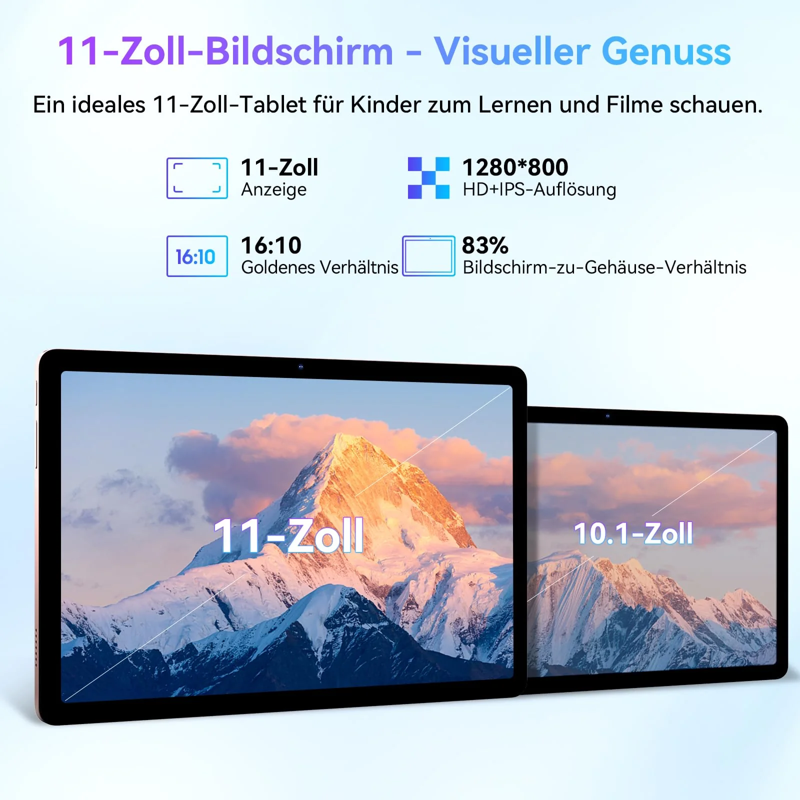 Blackview Tab 90 11 Zoll Tablet,24GB RAM+128GB ROM(2TB TF), 4G LTE+5G WiFi Android 14 Tablets PC,Octa-Core Gaming Tablet mit 8200mAh Akku,5MP+13MP,Dual Kamera,Tablets mit Widevine L1Face ID/GMS/GPS - Image 6