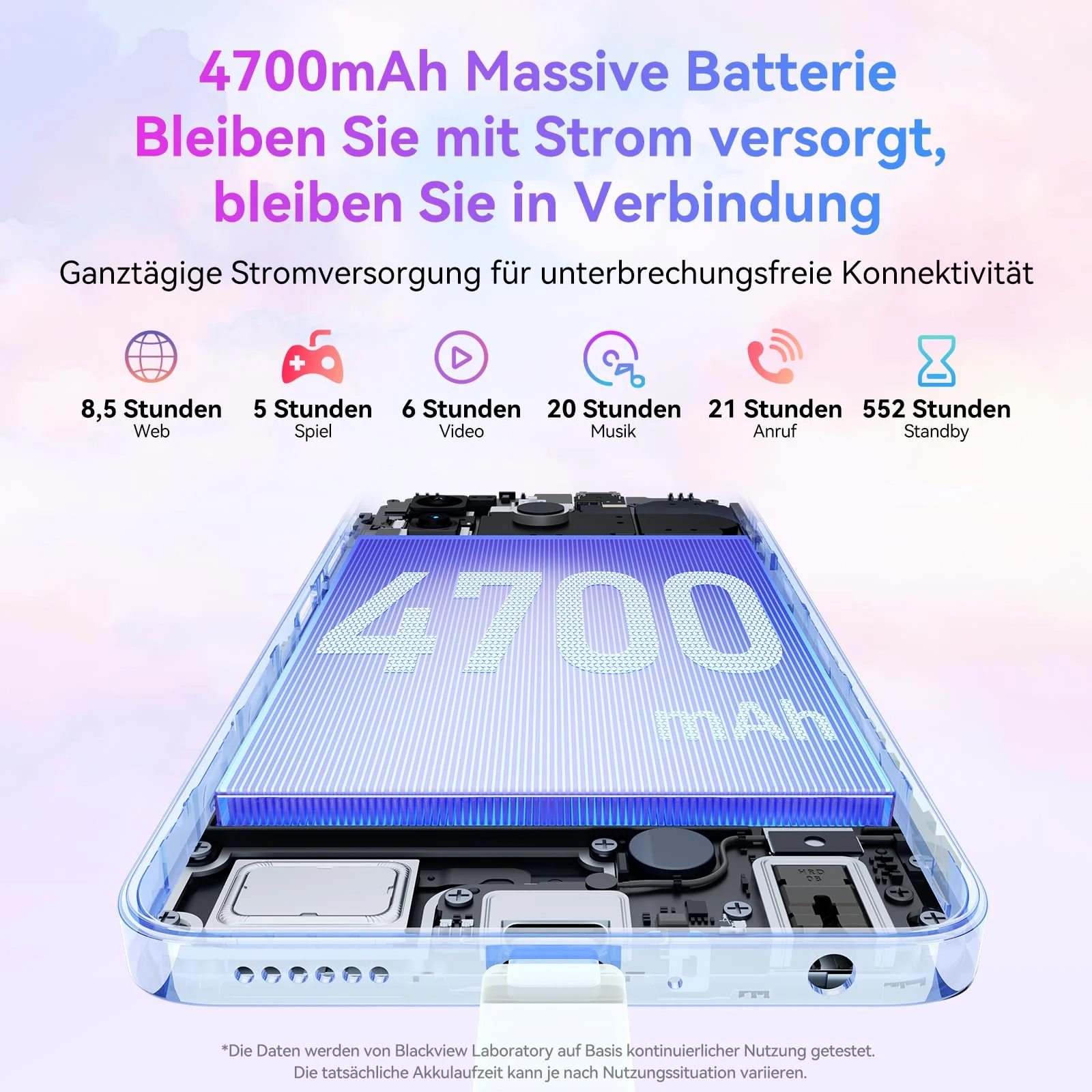Blackview Wave 8C Handy Ohne Vertrag Günstig Android 14, 6GB+64GB/2TB SD, Octa Core 6,56" HD+, Akku 4700mAh, 13MP+8MP Kamera, 4G Dual SIM Smartphone Simlockfreie, 3.5mm Jack/GPS/2 Jahre Garantie - Image 3