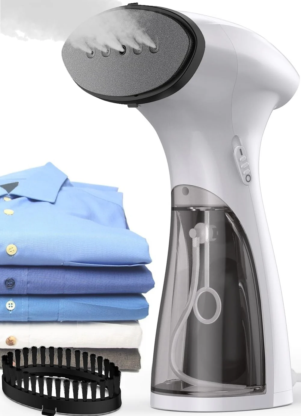Blesgam Steamer Dampfglätter 1600W, Tragbarer Dampfglätter Konstante Dampfleistung 25 g/min, Kompakt Reisebügeleisen Dampfbügeleisen Schnelle Faltenglättung für Kleidung, Weiß - Image 2