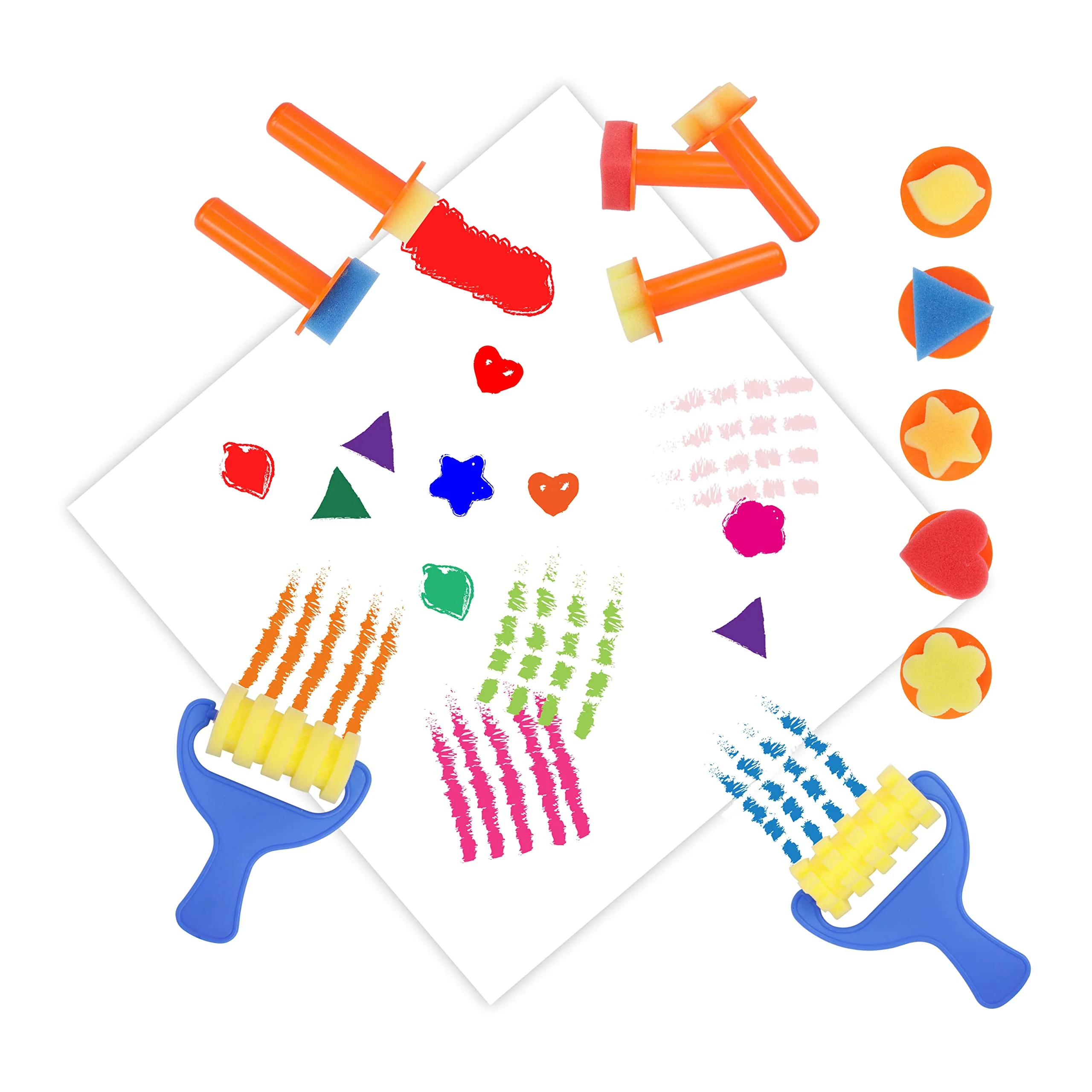 BLOT Fingerfarben Kinder Ungiftig Waschbares Fingermalfarben mit Pinsel Schwämme Palette für Kleinkinder Kindergarten Schule Frühes Lernen - Image 4