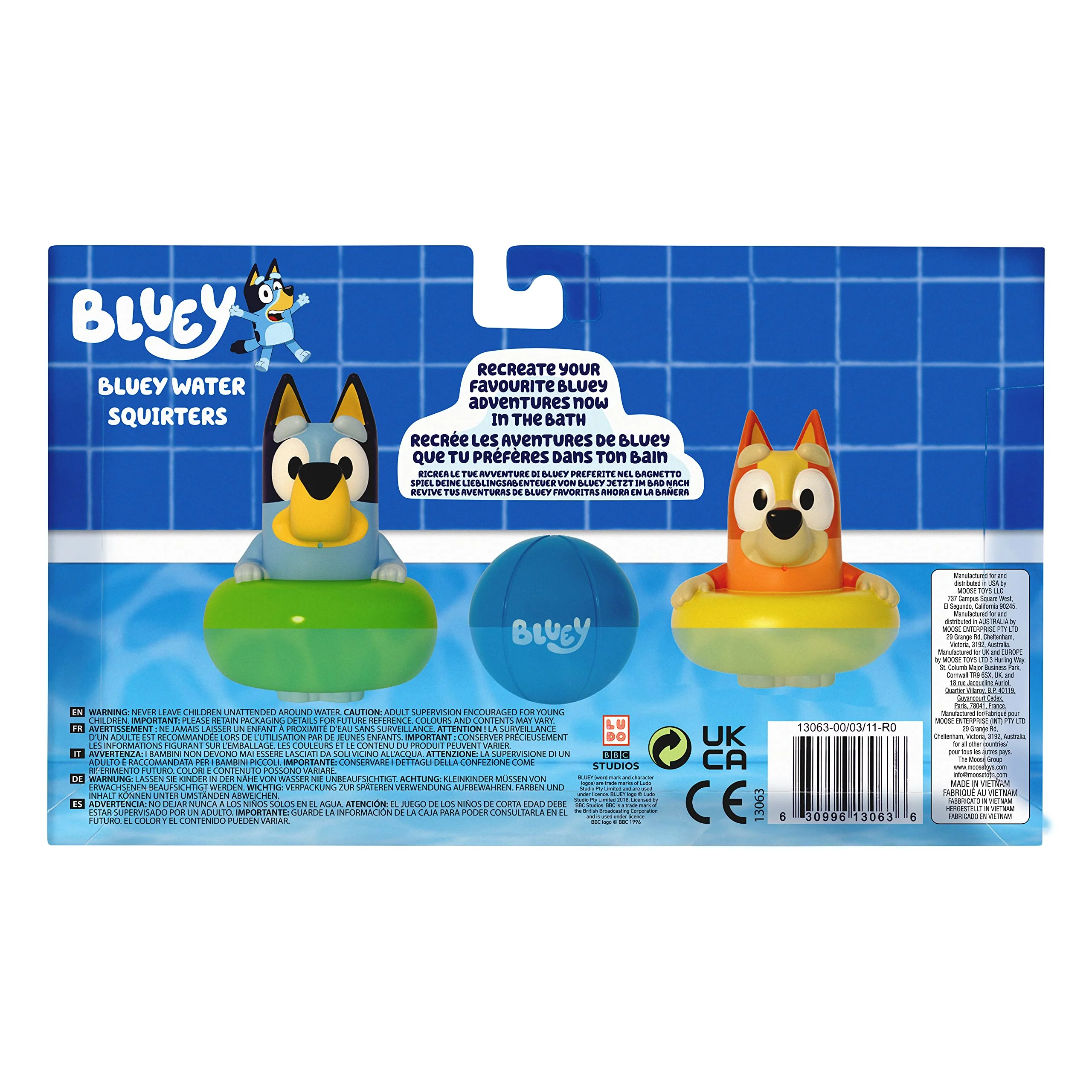 Bluey Badespielzeug: Bluey und Bingo Mit Wasserspritzfunktion und Ball - Offizieller Sammelartikel - Image 4