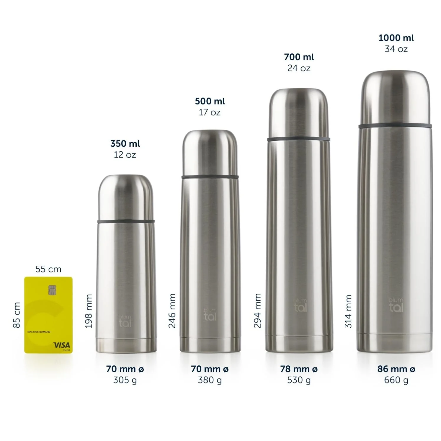 Blumtal® Thermosflasche 350 ml - BPA-freie Thermoskanne für warm&kalt - auslaufsichere Isolierflasche 350ml aus Edelstahl rostfrei - Thermoskanne mit Becher - Thermoskanne Tee - Isolierkanne - Schwarz - Image 11