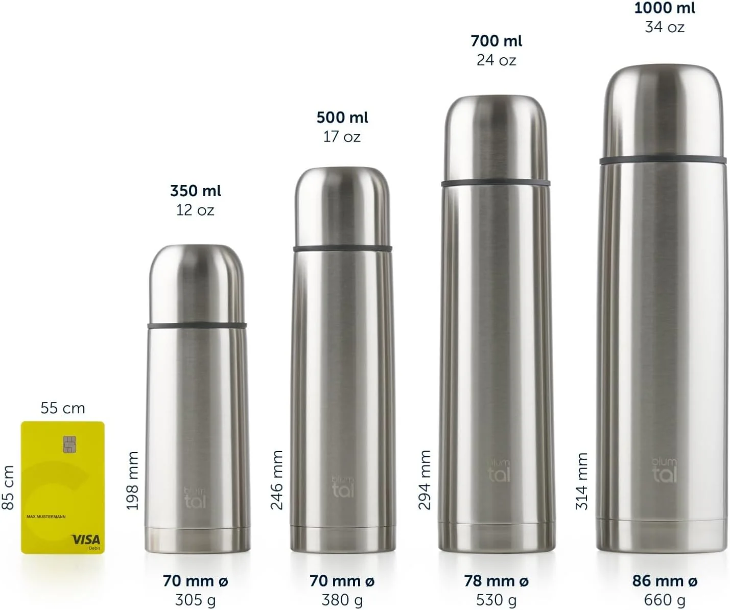Blumtal® Thermosflasche 350 ml - BPA-freie Thermoskanne für warm&kalt - auslaufsichere Isolierflasche 350ml aus Edelstahl rostfrei - Thermoskanne mit Becher/Thermoskanne Tee - Thermoskanne Rot/Berry - Image 6