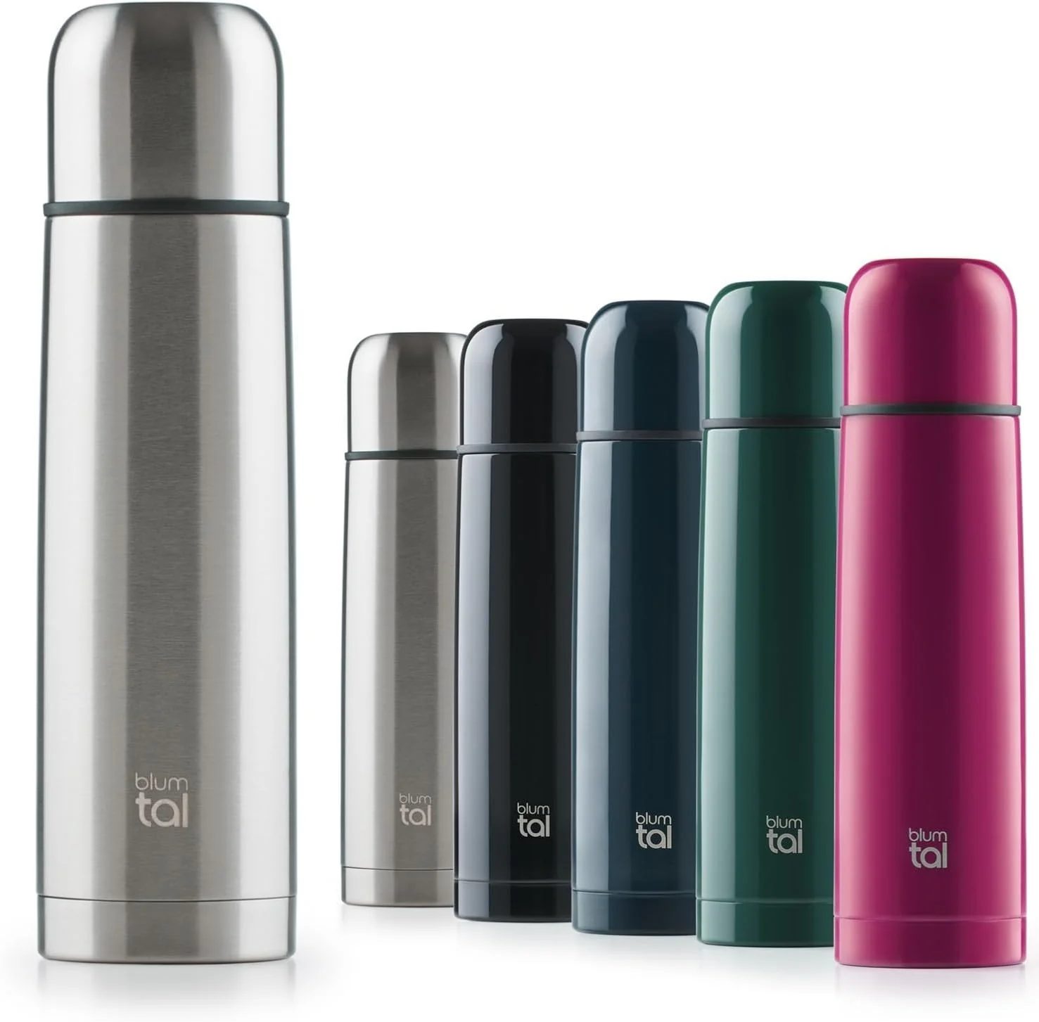 Blumtal® Thermosflasche 500 ml - BPA-freie Thermoskanne für warm&kalt - auslaufsichere Isolierflasche 500ml aus Edelstahl rostfrei - Thermoskanne mit Becher - Tee Thermoskanne 500 ml - Dunkelgrün - Image 9