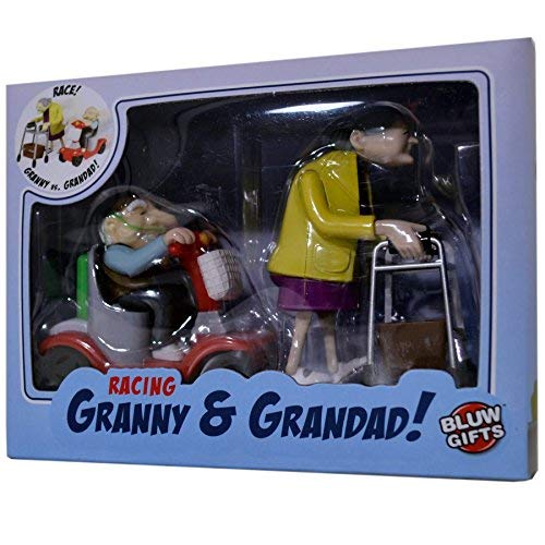 Bluw B00G1212 27470 Rennen Oma und Opa, Aufziehspielzeug, Kunststoff, 2er Set-das Grannies Geschenk für Großeltern Aufziehfiguren mit Rollator und Mobil - Image 3
