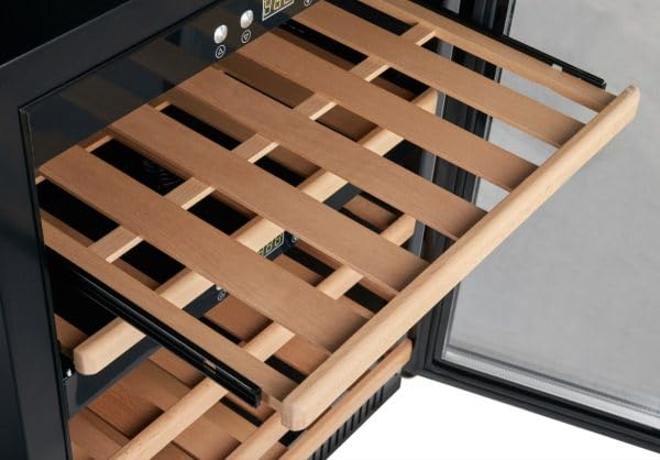 BODEGA43-40 Weinkühlschrank Einbau - Freistehend Weinklimaschrank mit 2 Zonen, 5-20 ºC, 130 Liter, 40 Flaschen, 6 Regaleinschübe, vibrationsarm, 40dB, Schwarz - Image 10