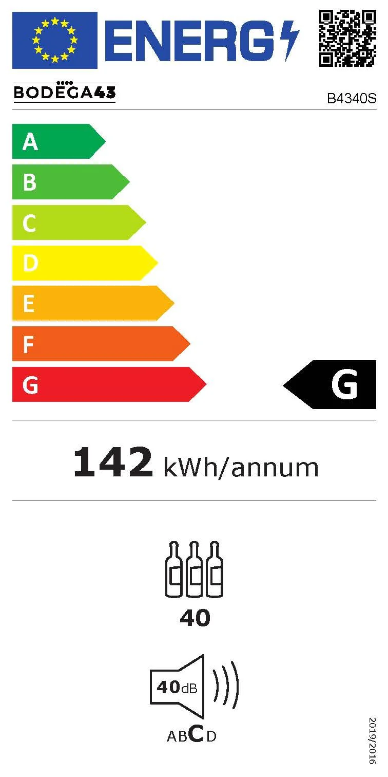 BODEGA43-40 Weinkühlschrank Einbau - Freistehend Weinklimaschrank mit 2 Zonen, 5-20 ºC, 130 Liter, 40 Flaschen, 6 Regaleinschübe, vibrationsarm, 40dB, Schwarz - Image 2