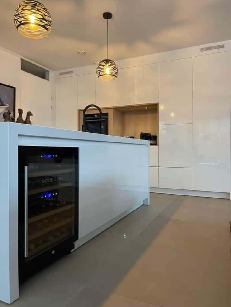 BODEGA43-40 Weinkühlschrank Einbau - Freistehend Weinklimaschrank mit 2 Zonen, 5-20 ºC, 130 Liter, 40 Flaschen, 6 Regaleinschübe, vibrationsarm, 40dB, Schwarz - Image 4