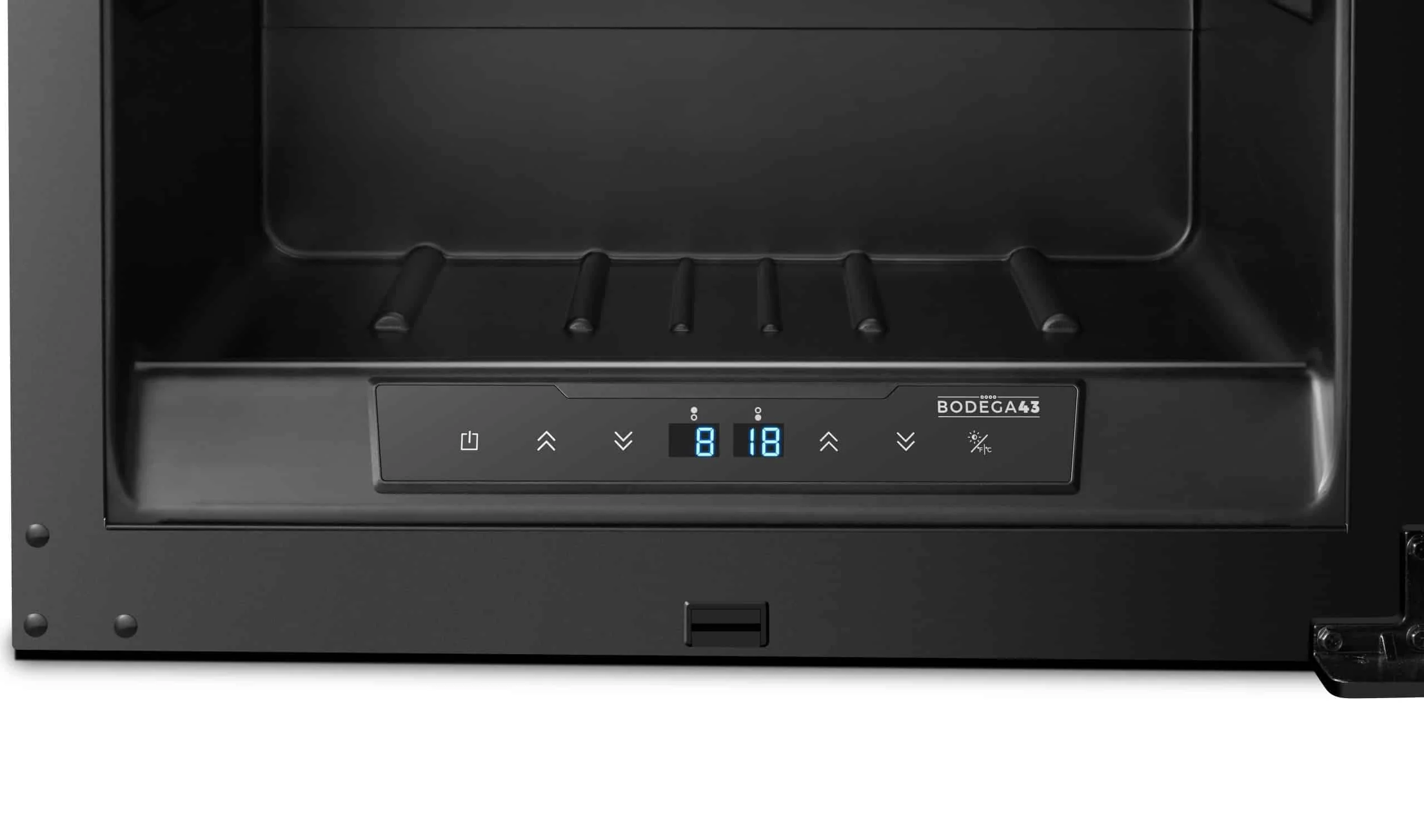 BODEGA43-42 Einbau Weinkühlschrank - Luxuriöse Weinklimaschrank mit 2 Zonen und digitalem Temperaturdisplay - 42 Flaschen, Vollglas-Designtür, 40 dB, 5 Ausziehbare Schubladen aus Birkenholz - Image 10