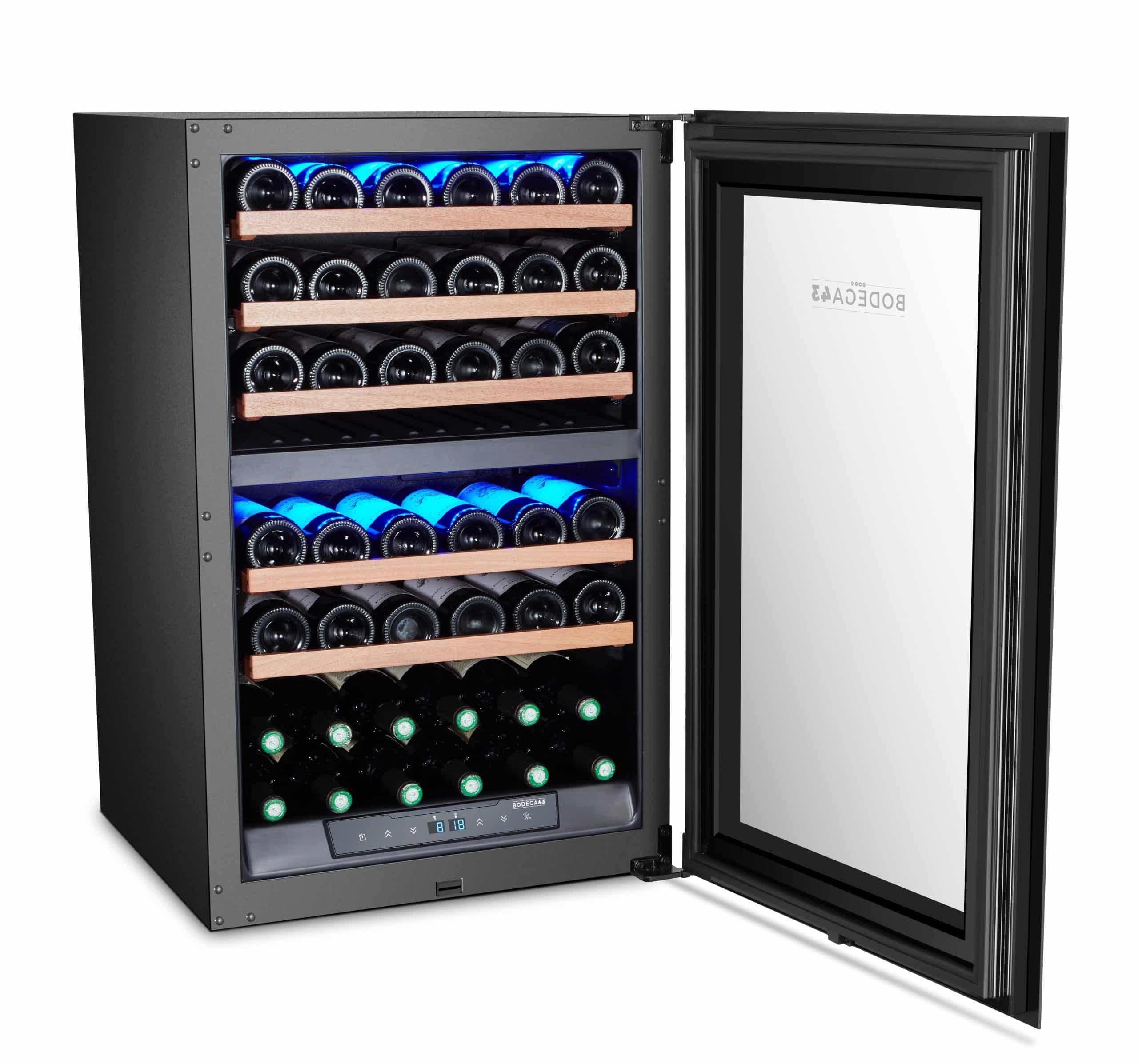 BODEGA43-42 Einbau Weinkühlschrank - Luxuriöse Weinklimaschrank mit 2 Zonen und digitalem Temperaturdisplay - 42 Flaschen, Vollglas-Designtür, 40 dB, 5 Ausziehbare Schubladen aus Birkenholz - Image 2