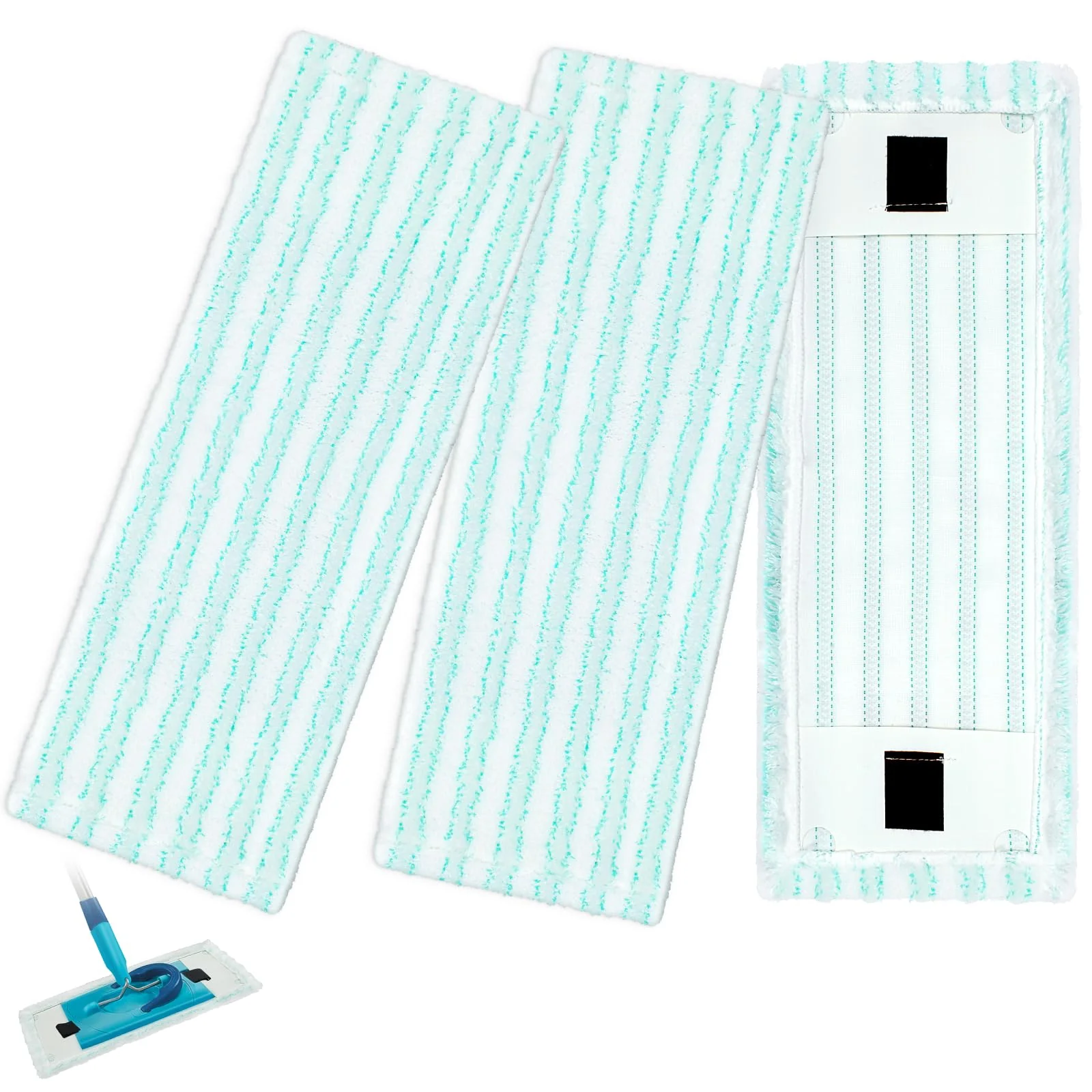 Bodenwischer Ersatzbezug, Wischmopp Bezug Kompatibel Mit Leifheit Clean Twist M Ergo Micro Wischbezüge Ersatz Mikrofaser Ersatzbezug für alle Böden 3 Stück - Image 7