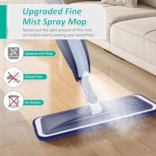 Bodenwischer mit Sprühfunktion, TRAV-ROUND Sprühwischer Bodenwischer Wischmopp mit wassertank Wischer mit Sprühfunktion Spray Mop für Schnelle Reinigung Hartholz, Marmor, Holz, Laminat, Fliesen - Image 11