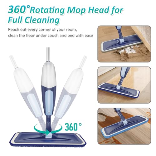 Bodenwischer mit Sprühfunktion, TRAV-ROUND Sprühwischer Bodenwischer Wischmopp mit wassertank Wischer mit Sprühfunktion Spray Mop für Schnelle Reinigung Hartholz, Marmor, Holz, Laminat, Fliesen - Image 14