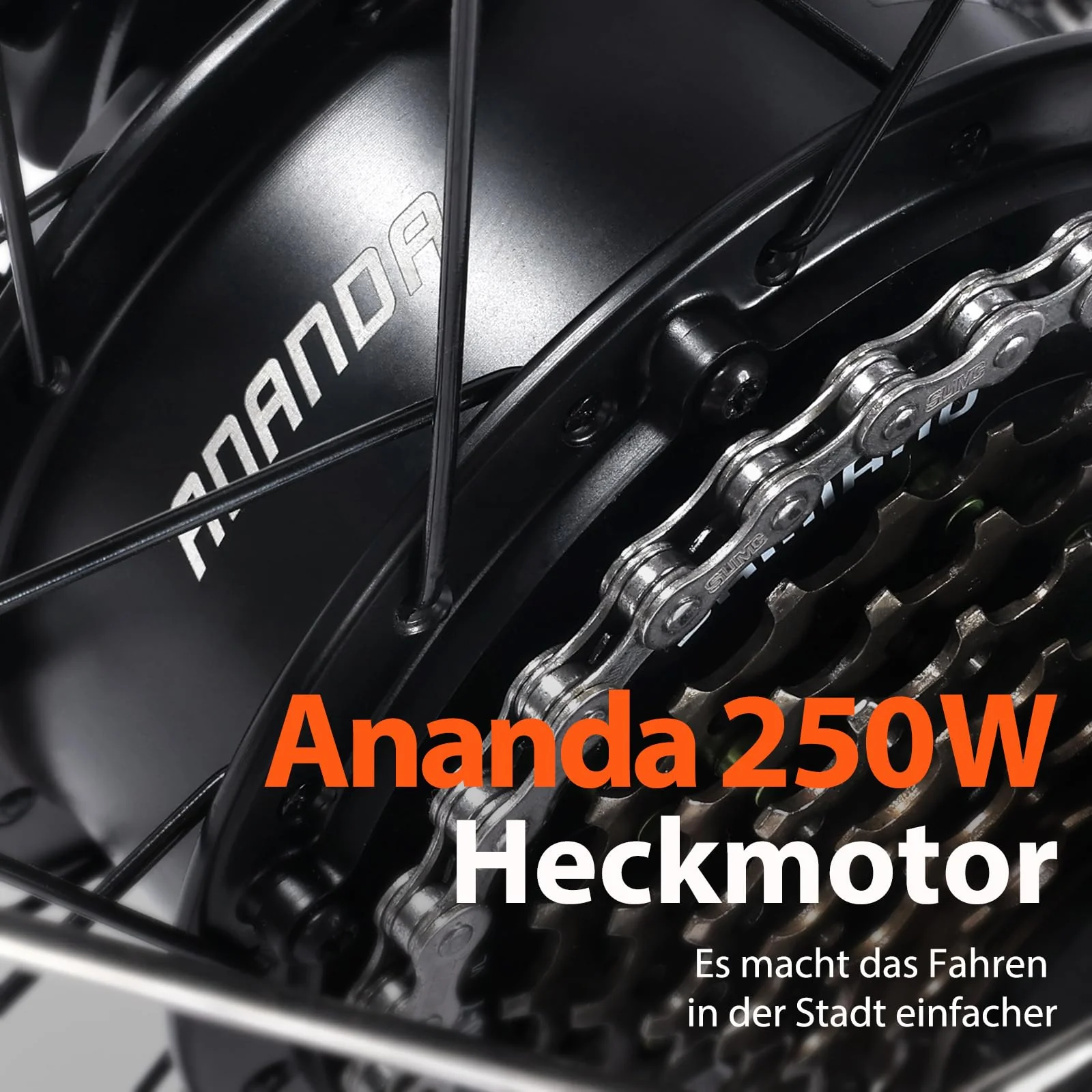 Bodywel A26 E Bike für Damen 26 Zoll Elektrofahrrad 250W Ananda Motor/36V 15,6Ah/561,6Wh Akku Reichweite 70-100km City E-Bike Damen Herren Bluetooth APP Funktion - Image 3