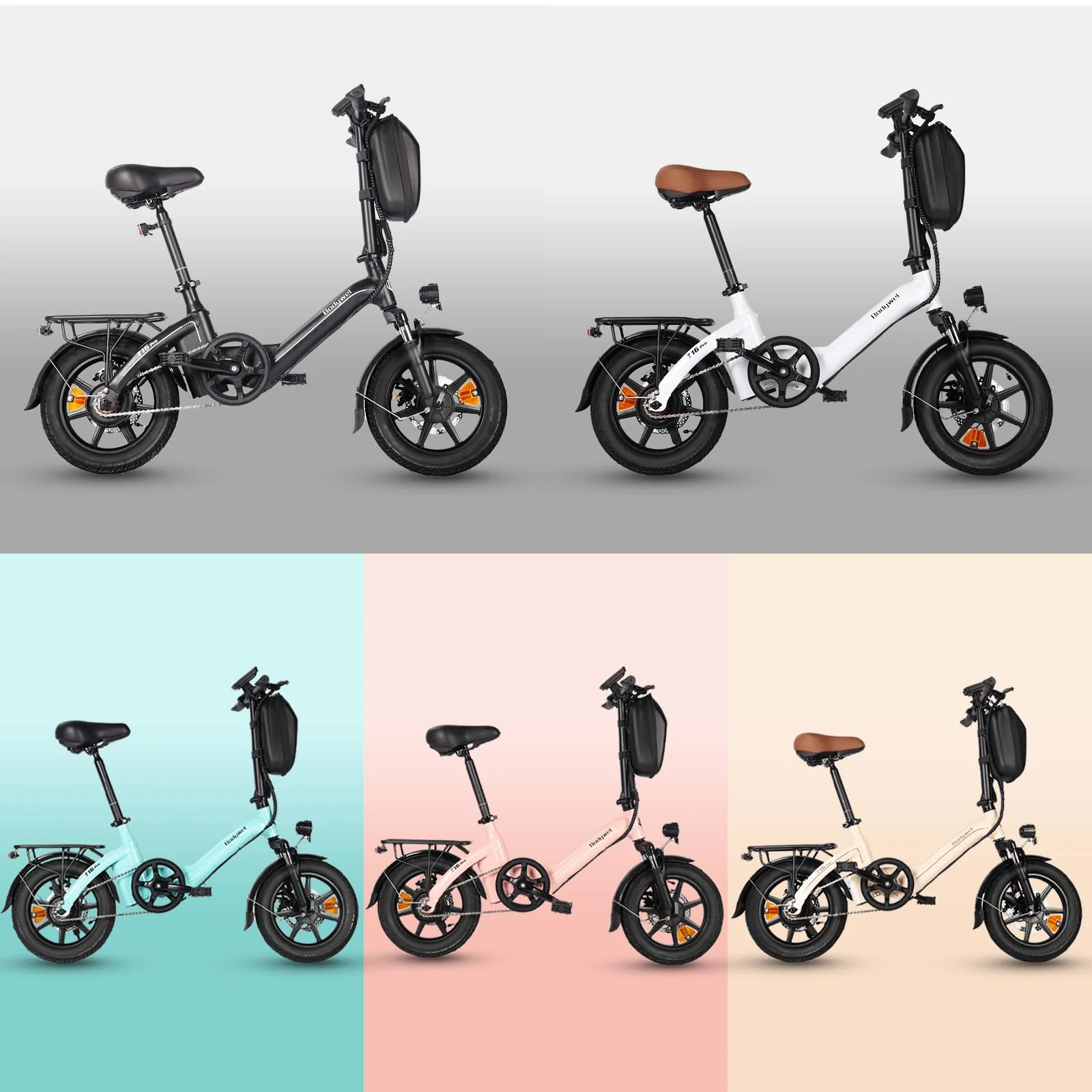 Bodywel T16PRO Mini E Bike 14 Zoll faltbar Elektrofahrrad 250W 36V/7.8Ah Akku mit APP Funk für Herren Damen,Reichweite Max 45 km (Schwarz+Rückpacktrager) - Image 10