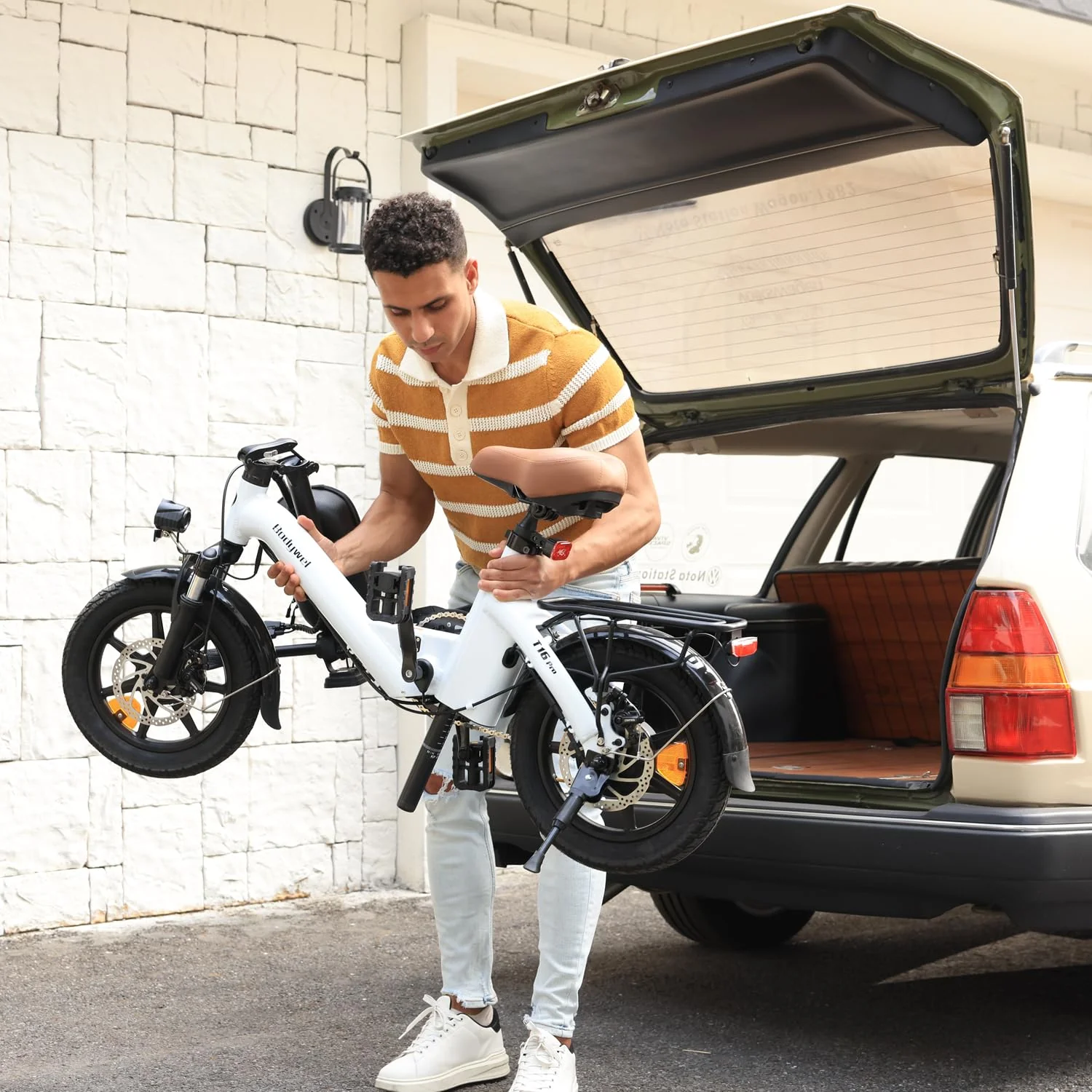 Bodywel T16PRO Mini E Bike 14 Zoll faltbar Elektrofahrrad 250W 36V/7.8Ah Akku mit APP Funk für Herren Damen,Reichweite Max 45 km (Schwarz+Rückpacktrager) - Image 5