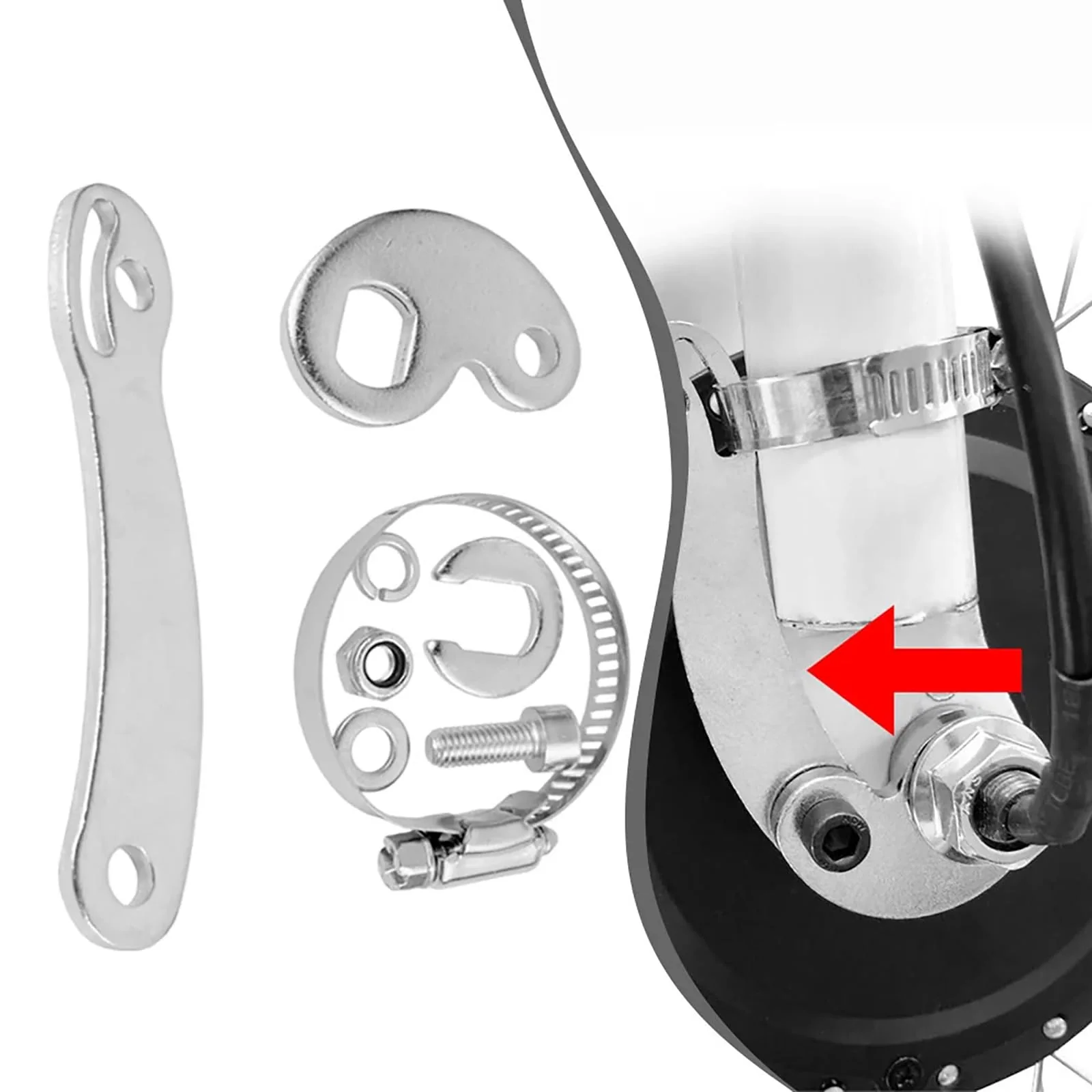 Bohaner 2 Sets Universal Drehmomentarm Umbausatz Drehmomentarm Ebike Dropout Verstärker Fahrrad Dropout Verstärker Radfahren Zubehör Kompatibel mit den meisten Elektrofahrrädern - Image 6