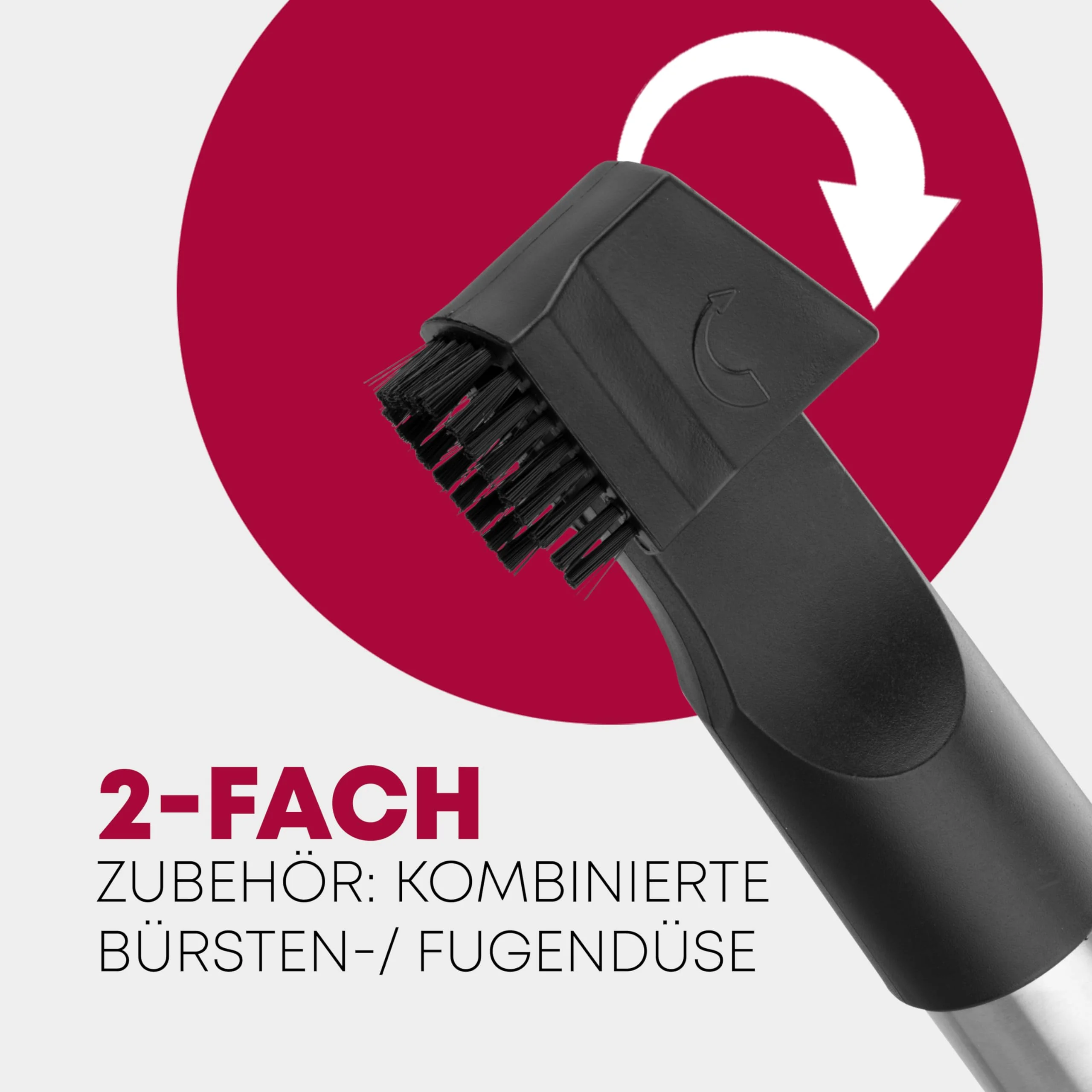 Bomann® Bodenstaubsauger mit energiesparenden 700 Watt | Staubsauger mit 5-Fach Mikrofiltersystem | Sauger mit Beutel | Umschaltbare Bodenbürste und Bürsten-/Fugendüse | BS 9019 CB N anthrazit - Image 3