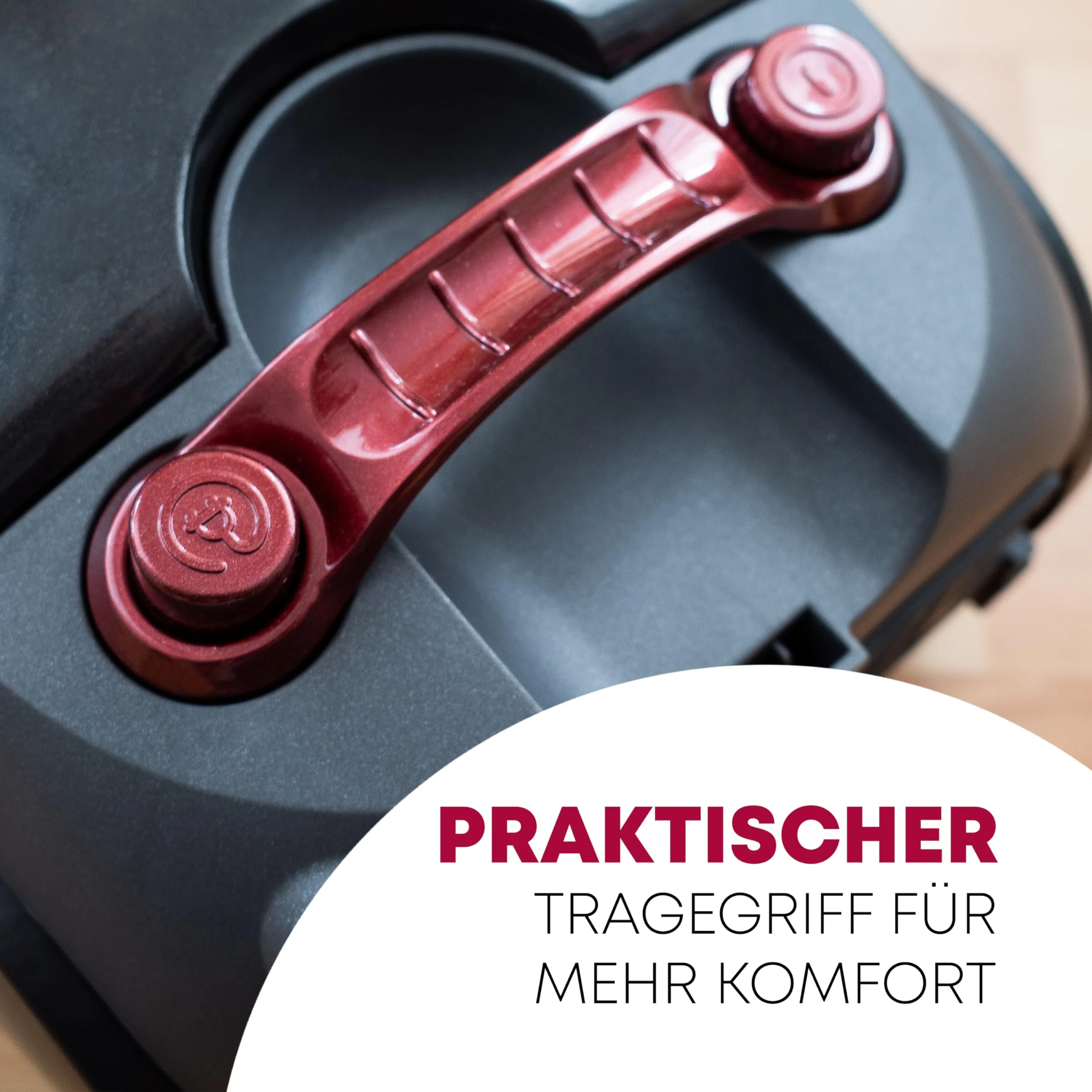 Bomann® Bodenstaubsauger mit energiesparenden 700 Watt | Staubsauger mit 5-Fach Mikrofiltersystem | Sauger mit Beutel | Umschaltbare Bodenbürste und Bürsten-/Fugendüse | BS 9019 CB N anthrazit - Image 4