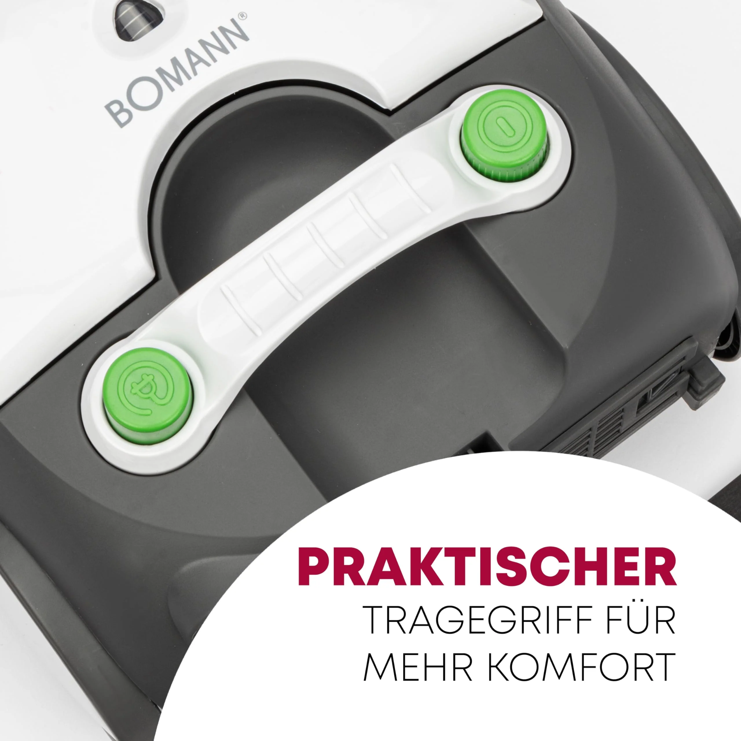 Bomann® Bodenstaubsauger mit energiesparenden 700 Watt | Staubsauger mit 5-Fach Mikrofiltersystem | Sauger mit Beutel | Umschaltbare Bodenbürste und Bürsten-/Fugendüse | BS 9019 CB N weiß - Image 6