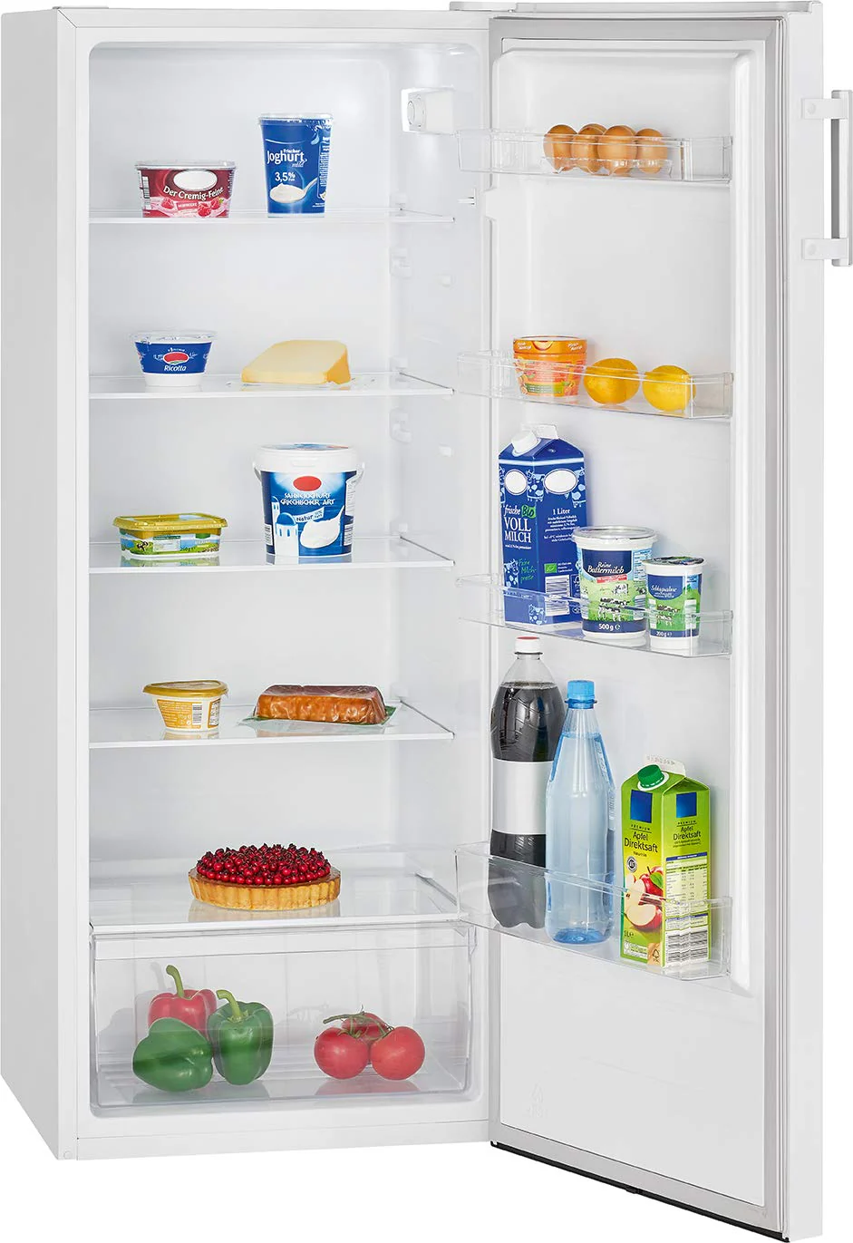 Bomann® freistehender Vollraumkühlschrank | Standkühlschrank groß 242 Liter | inkl. LED-Beleuchtung | ideal für Getränke und Lebensmittel | Türanschlag wechselbar | VS 7316.1 weiß - Image 6