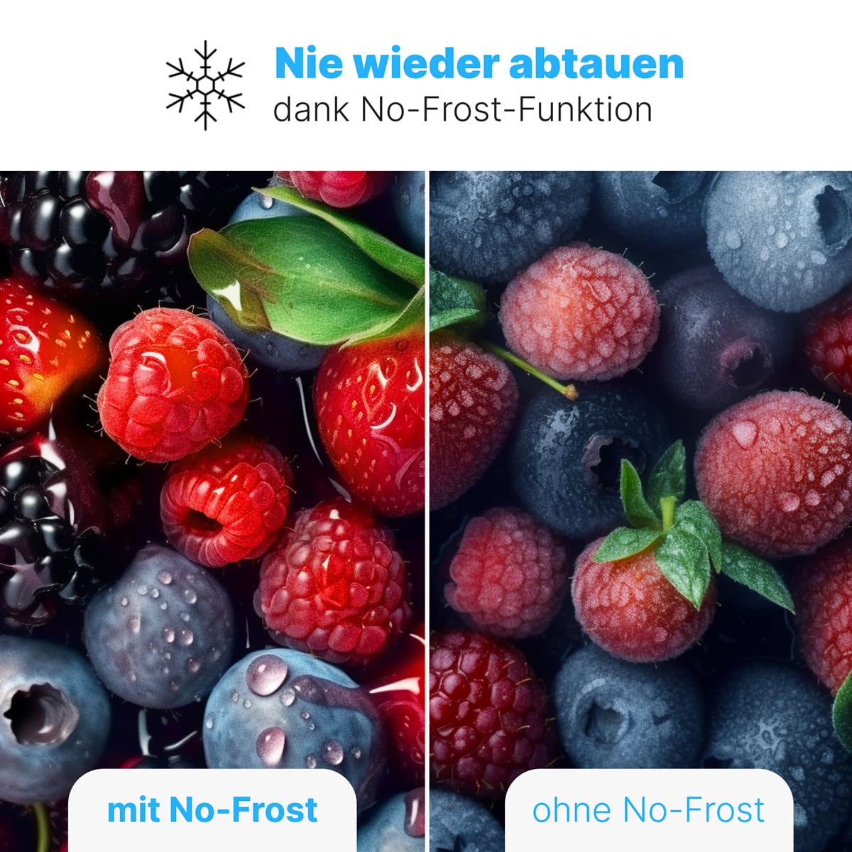 Bomann® Gefrierschrank Nofrost freistehender Tiefkühlschrank 161 L | Total No Frost - nie wieder abtauen - Schnellgefrierfunktion u. MultiAirflow-System | Türanschlag wechselbar | GS 7343 weiß - Image 13