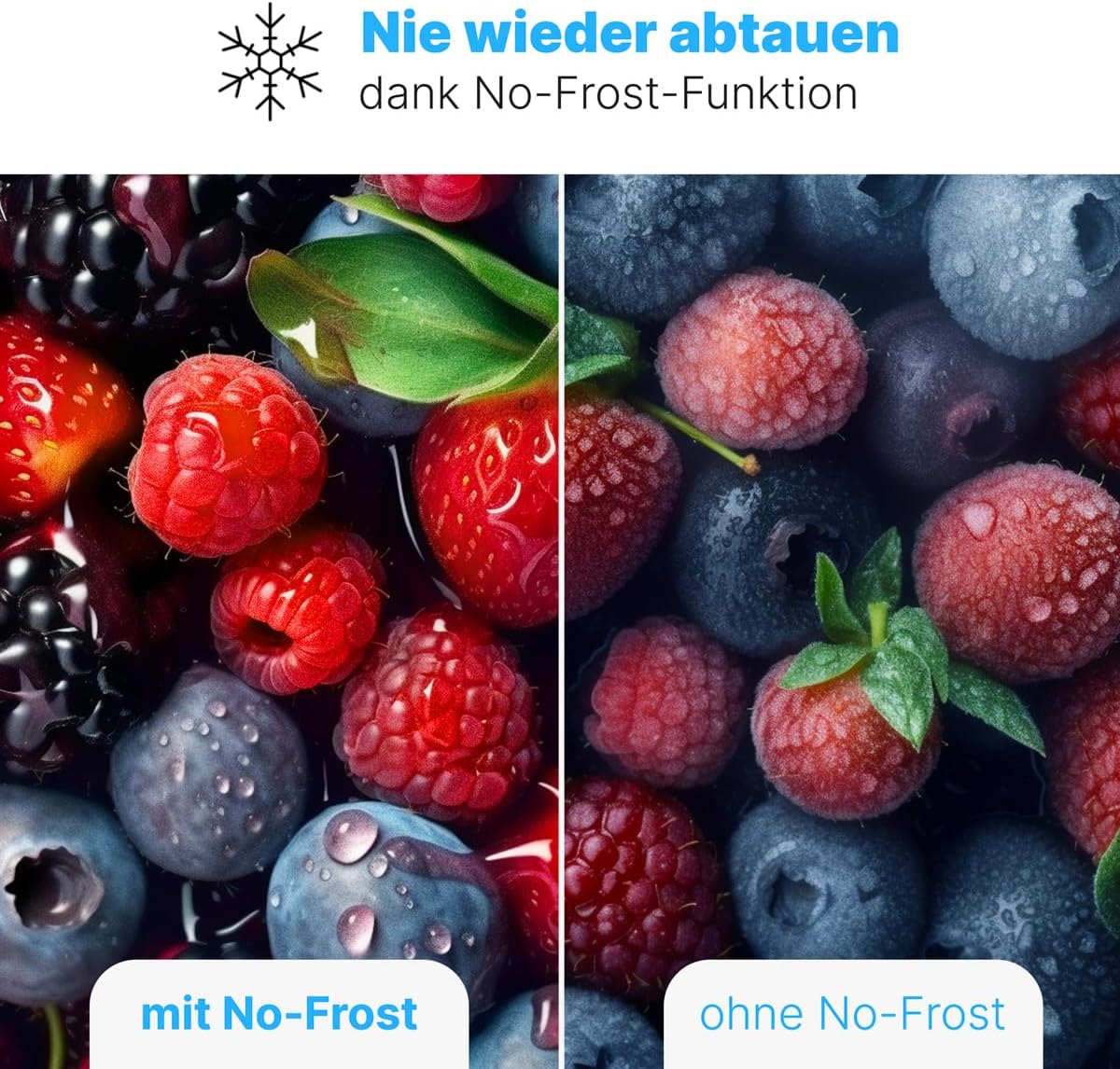 Bomann® Gefrierschrank Nofrost freistehender Tiefkühlschrank 161 L | Total No Frost - nie wieder abtauen - Schnellgefrierfunktion u. MultiAirflow-System | Türanschlag wechselbar | GS 7343 weiß - Image 8