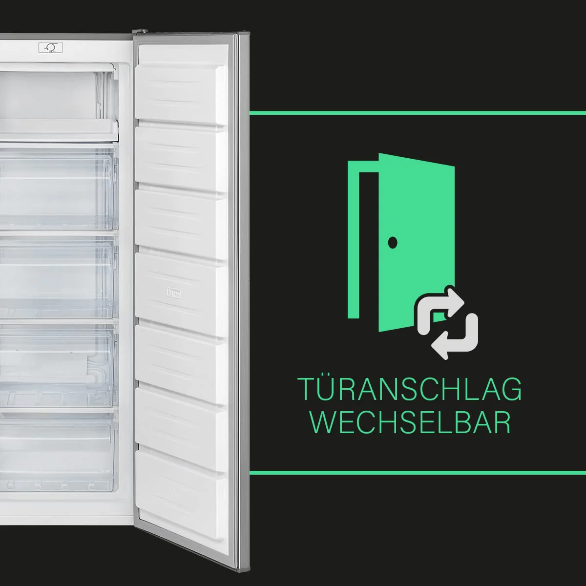 Bomann® Gefrierschrank | Tiefkühlschrank | Freezer | Nutzinhalt 168 Liter | wechselbarer Türanschlag | 4 Sterne Gefrierraum | GS 7340 inox - Image 14