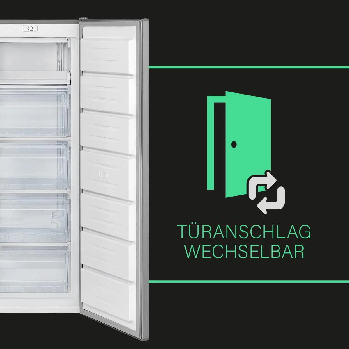 Bomann® Gefrierschrank | Tiefkühlschrank | Freezer | Nutzinhalt 168 Liter | wechselbarer Türanschlag | 4 Sterne Gefrierraum | GS 7340 inox - Image 2