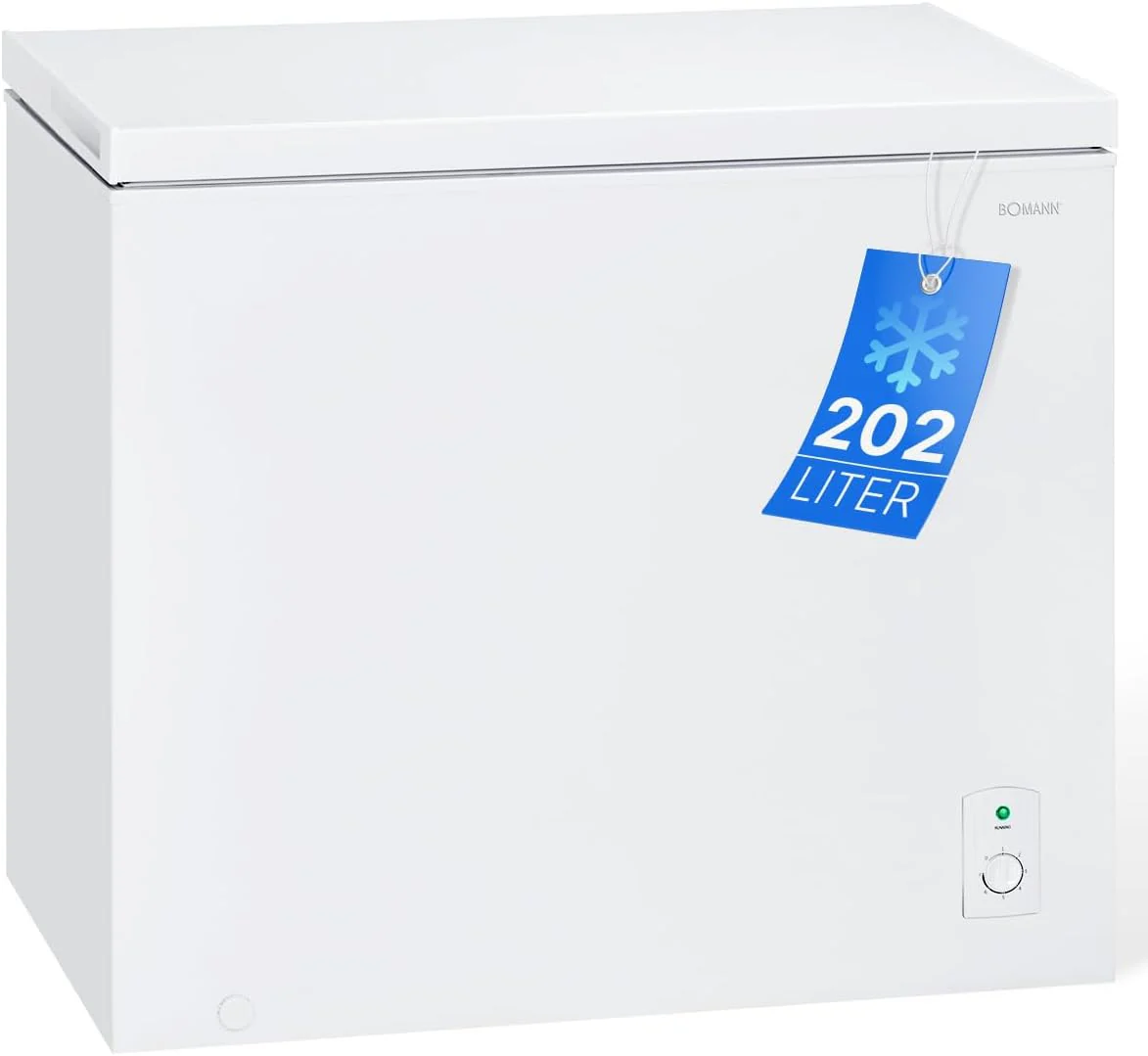 Bomann® Gefriertruhe mit 202L Nutzinhalt | Tiefkühltruhe mit 4-Sterne-Kennzeichnung & stufenloser Temperaturregelung | Lagerzeit bei Störung max.35h | Freezer inkl. Gefrierkorb & Eisschaber | GT 7338 - Image 13