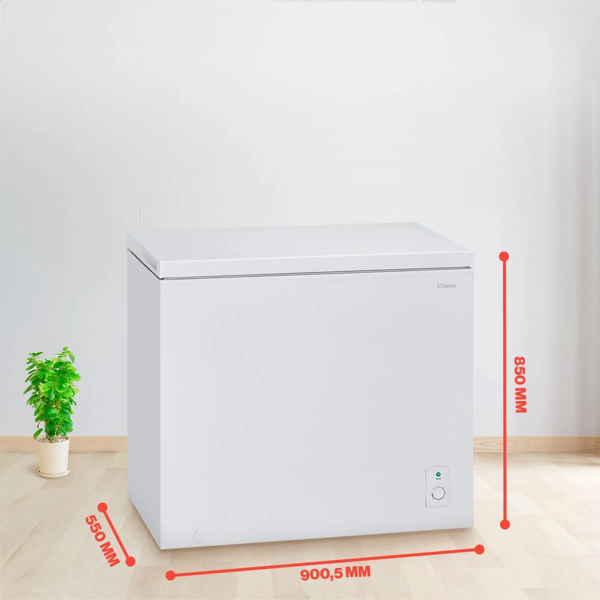 Bomann® Gefriertruhe mit 202L Nutzinhalt | Tiefkühltruhe mit 4-Sterne-Kennzeichnung & stufenloser Temperaturregelung | Lagerzeit bei Störung max.35h | Freezer inkl. Gefrierkorb & Eisschaber | GT 7338 - Image 2