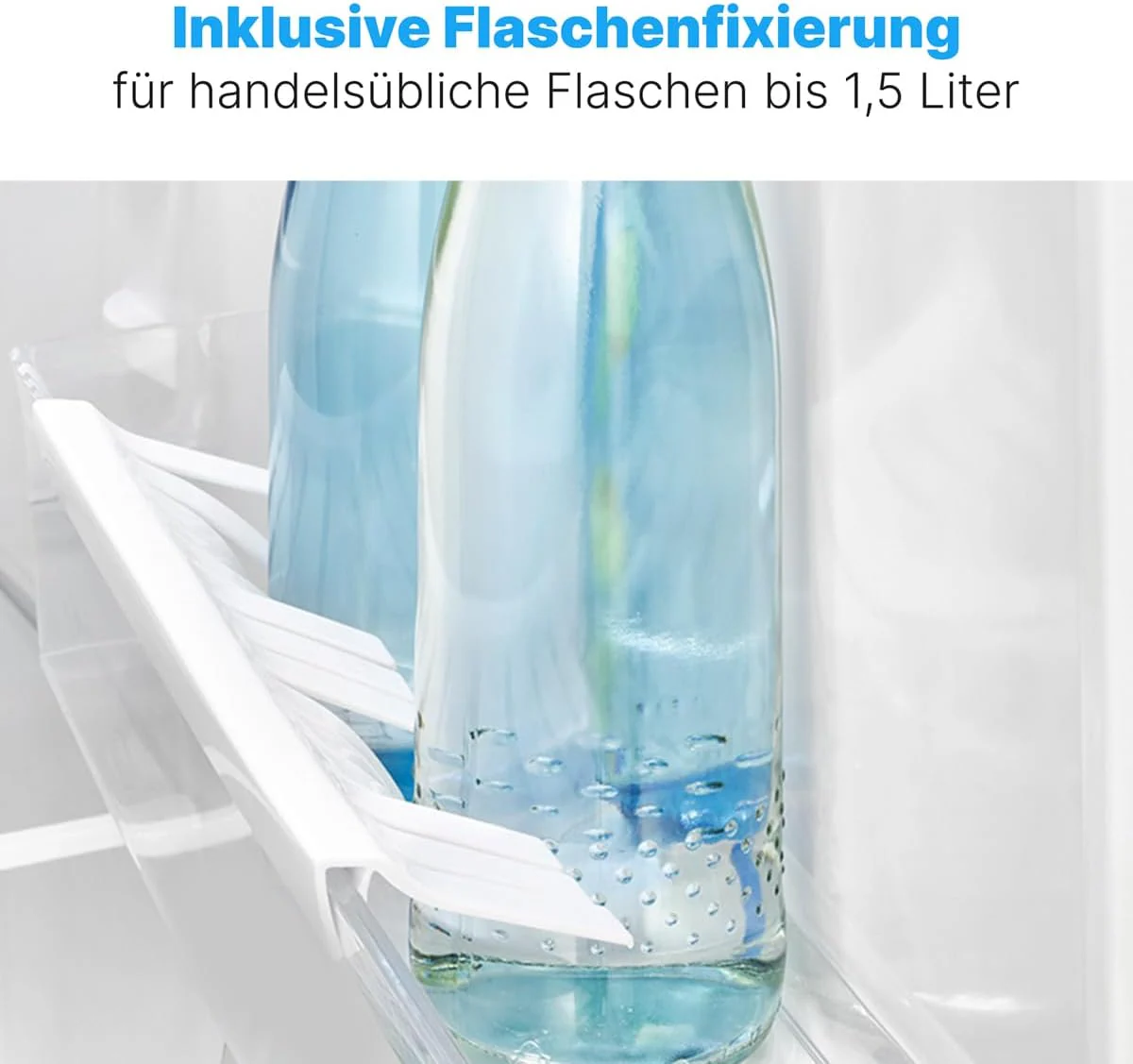 Bomann® Kühlschrank mit Gefrierfach | Kühlschrank klein mit 120L Nutzinhalt | Kühlen 107L & Gefrieren 13L | Fridge mit 3 Türablagen & 2 Glasablagen | wechselbarer Türanschlag | KS 2184.1 inox - Image 10
