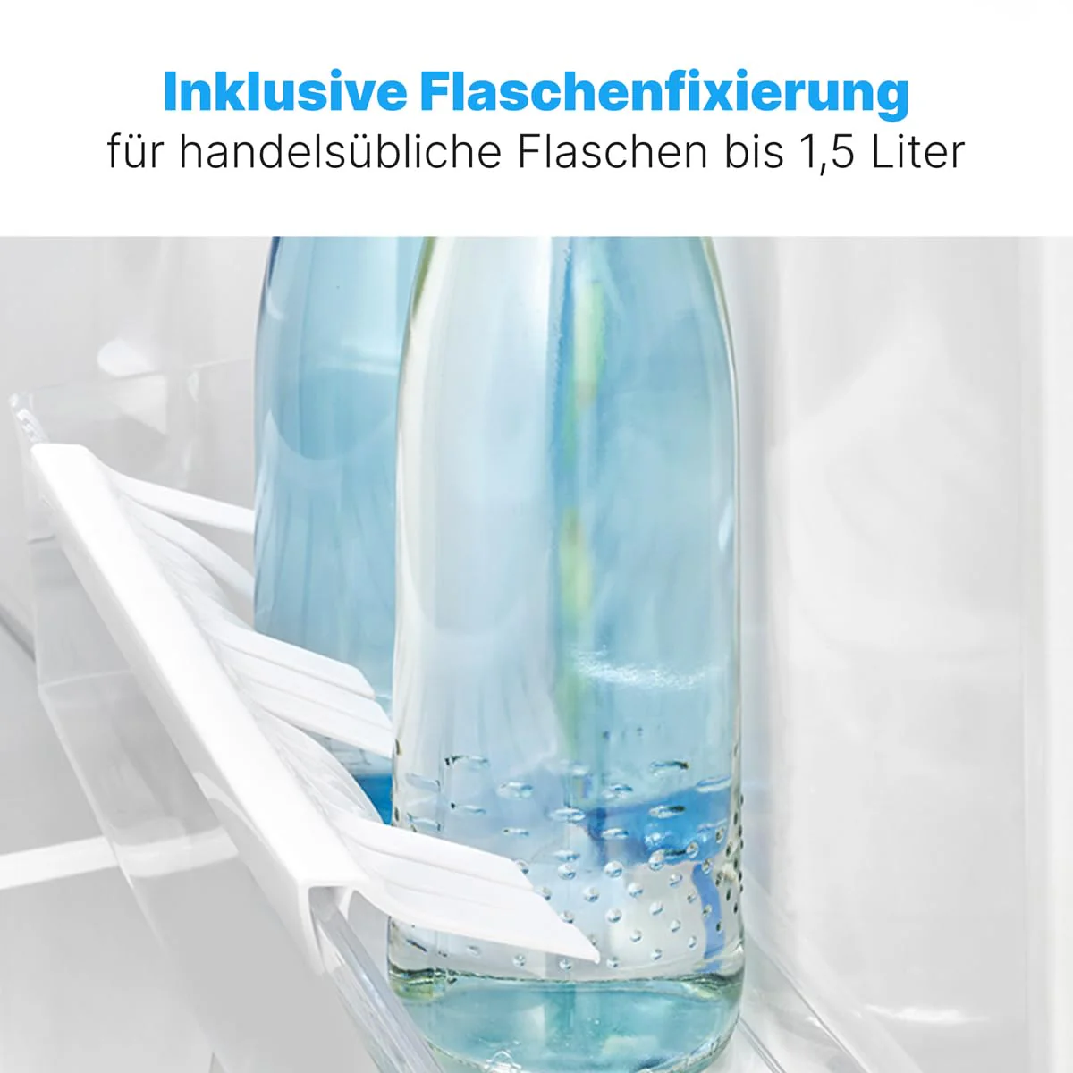 Bomann® Kühlschrank mit Gefrierfach | Kühlschrank klein mit 120L Nutzinhalt | Kühlen 107L & Gefrieren 13L | Fridge mit 3 Türablagen & 2 Glasablagen | wechselbarer Türanschlag | KS 2184.1 inox - Image 5
