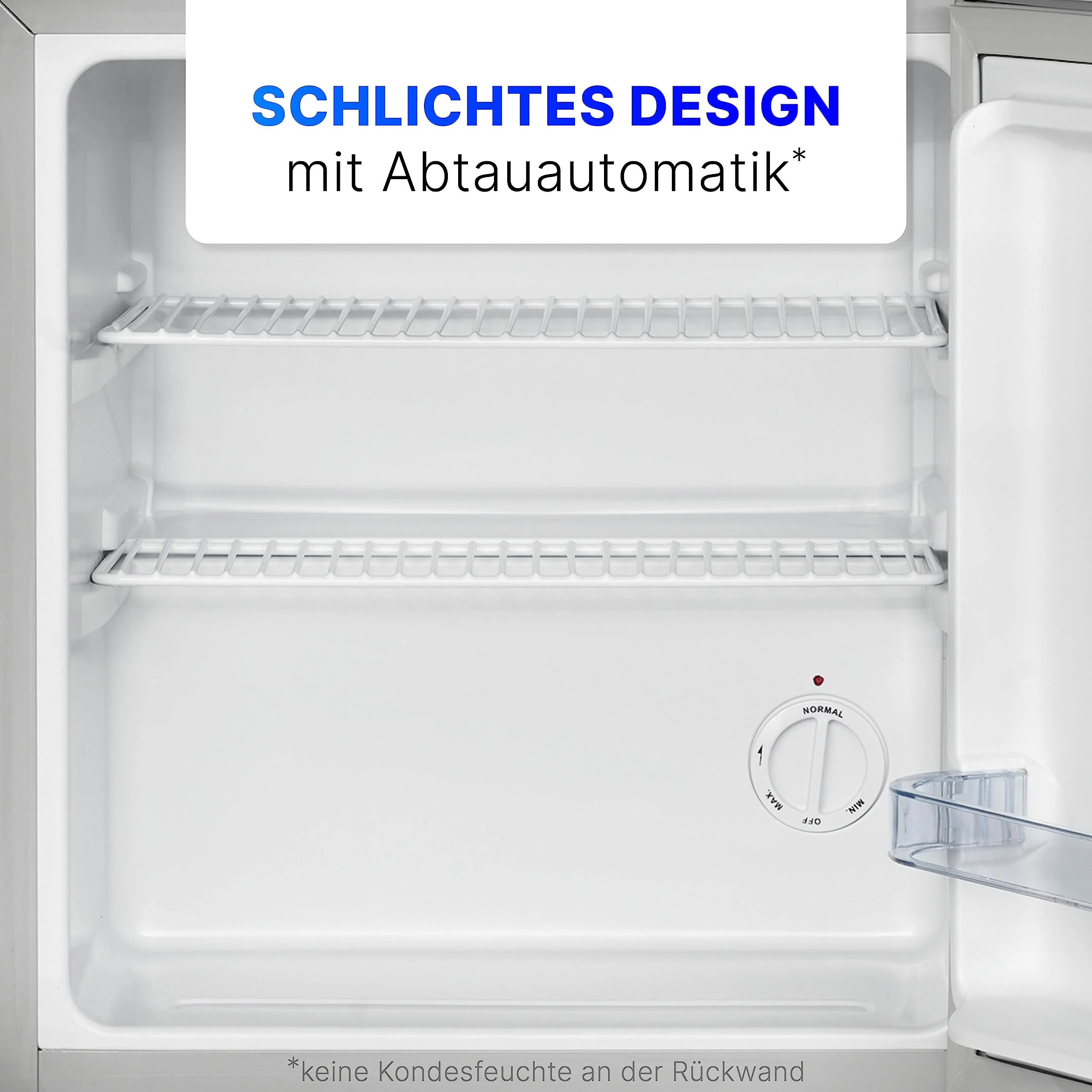 Bomann® Mini Kühlschrank 42 Liter | Getränkekühlschrank klein für Büro, Camping und Gaming | kleiner Kühlschrank leise 39 dB | Minibar mit wechselbarem Türanschlag | 51x45x45 cm | KB 7346 inox - Image 3