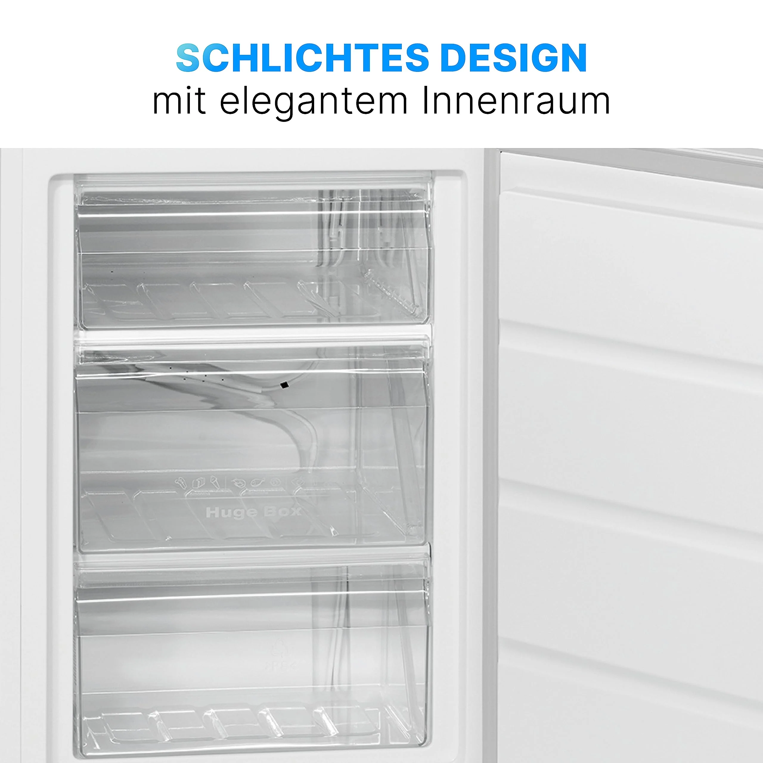 Bomann Gefrierschrank 85L Nutzinhalt, Gefrierschrank klein mit 3 Schubladen, wechselbarer Türanschlag, Freezer mit 4 Sterne-Kennzeichnung, leise & effizient, nur 131 kWh/Jahr - GS 2196.1 weiß - Image 5