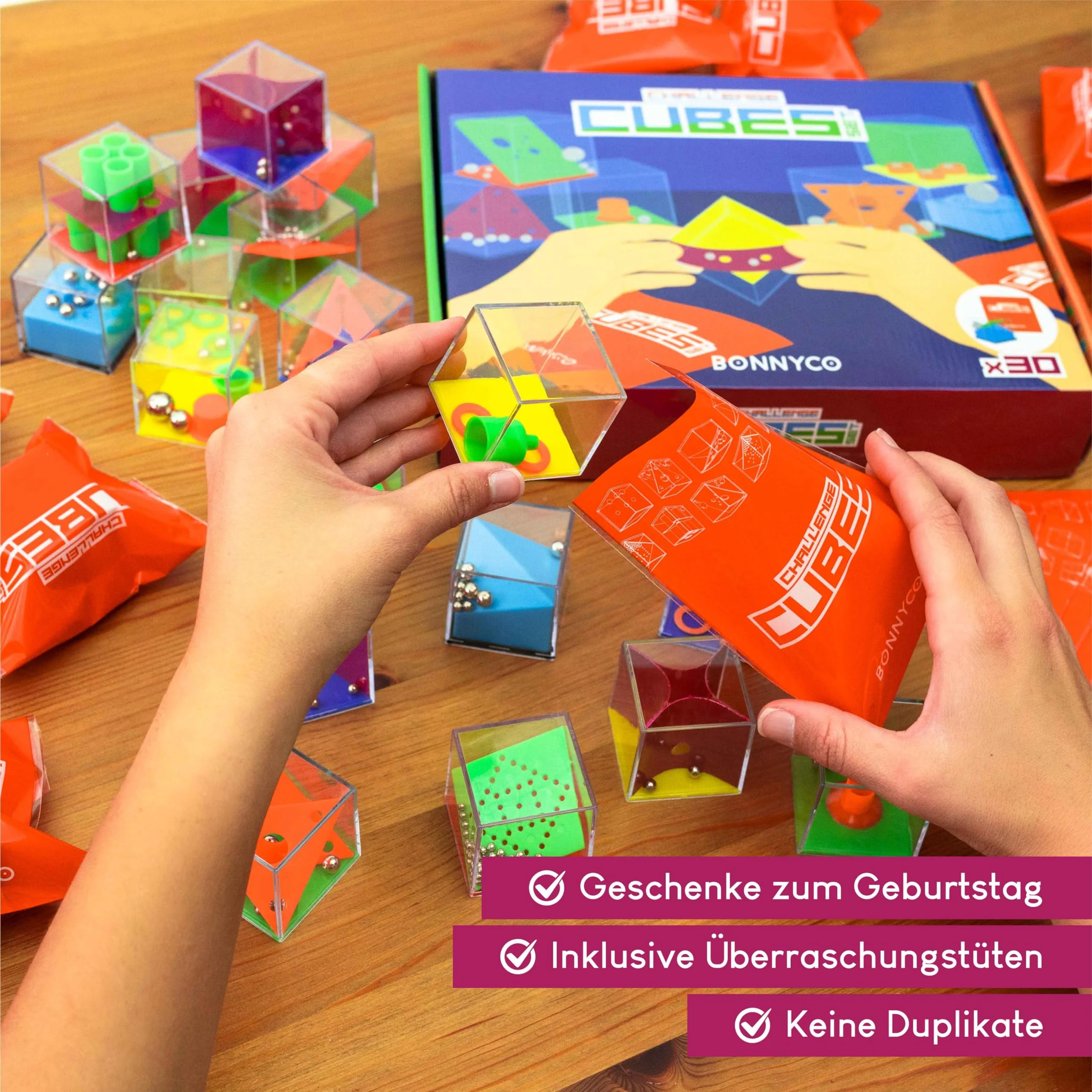 BONNYCO Geduldspiele für Kinder Mitgebsel Kindergeburtstag Gastgeschenke, 30 Stück Kleine Geschenke für Kinder. Mitbringsel Kindergeburtstag, Give Aways. Pinata Füllung, Mini Spielzeug Schüler - Image 8