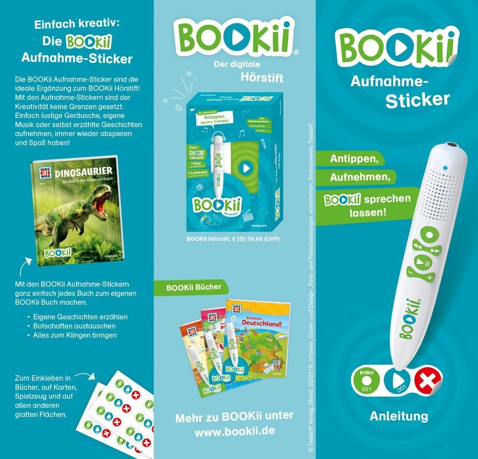 BOOKii 120 AufnahmeSticker neutral Paket 1, Nr. 001-120: Eigene Texte und Töne selbst aufnehmen Antippen, Spielen, Lernen - Image 3