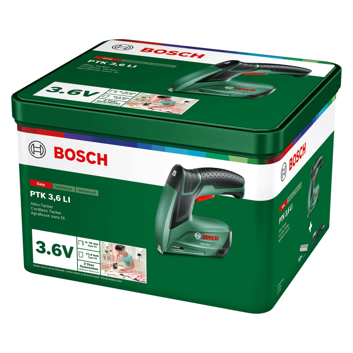 Bosch Akku Tacker PTK 3,6 LI (Integrierter Akku, 3,6 Volt, 30 Schläge/min, in Metalldose) - Image 3