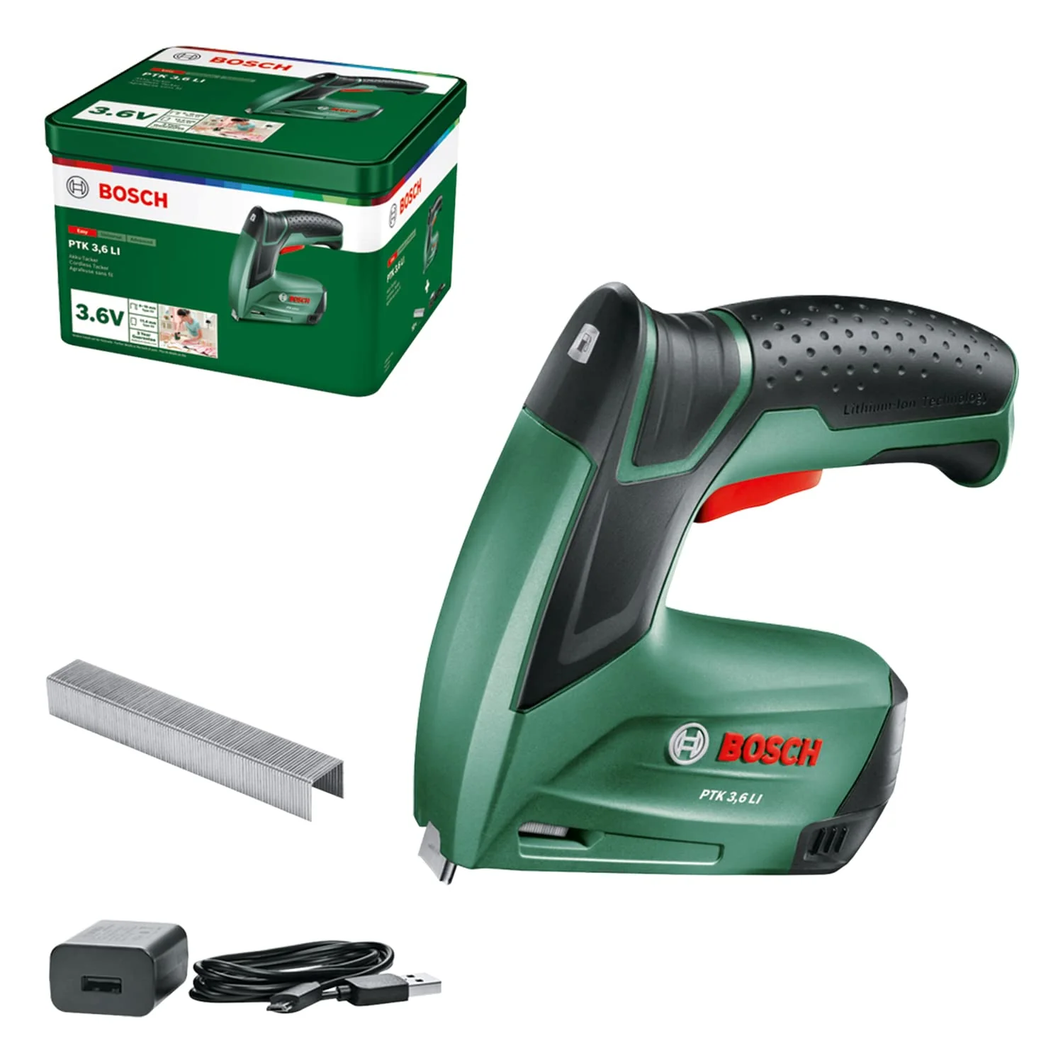 Bosch Akku Tacker PTK 3,6 LI (Integrierter Akku, 3,6 Volt, 30 Schläge/min, in Metalldose) - Image 6