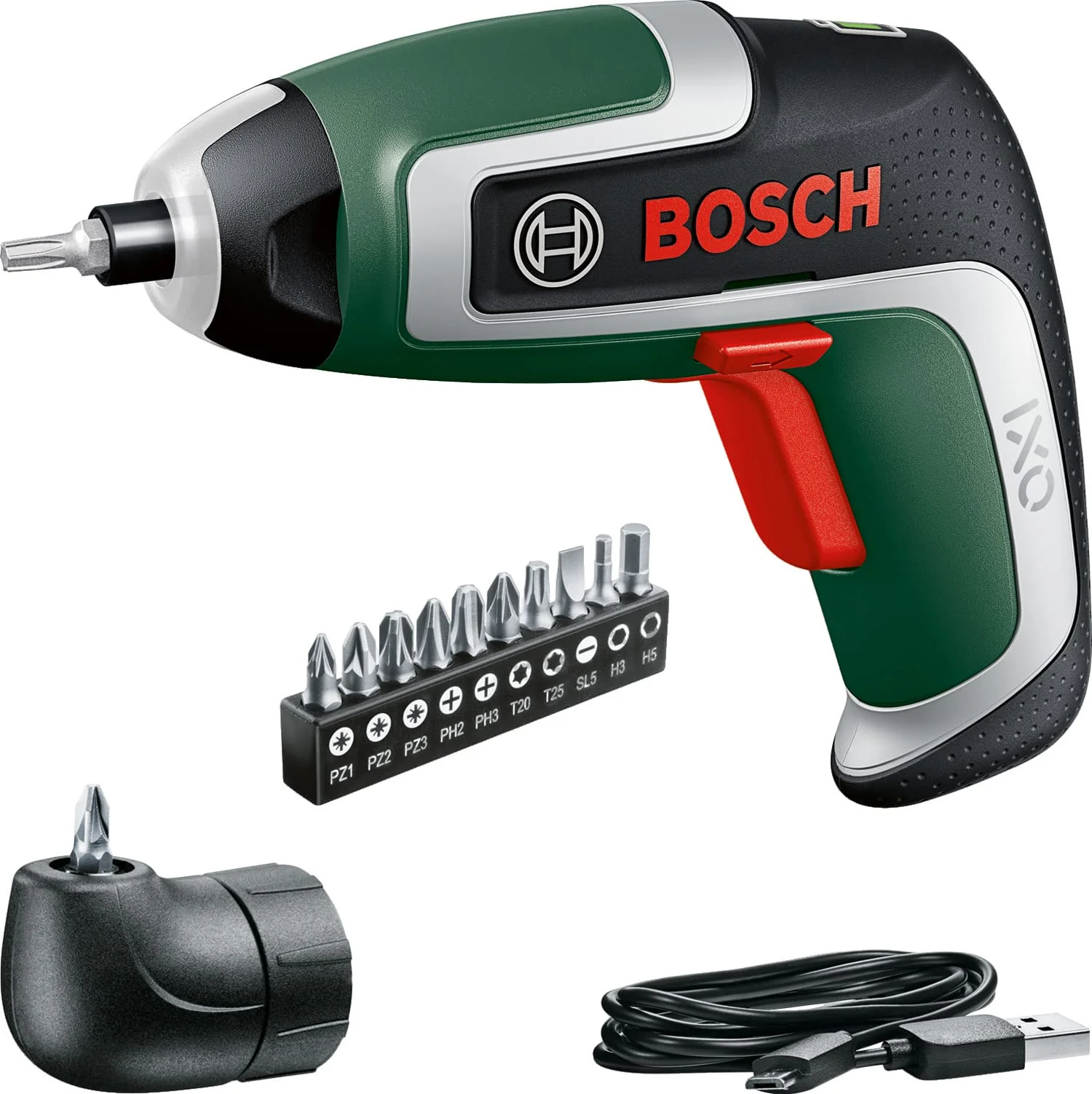 Bosch Akkuschrauber IXO (7. Generation; 3,6V; 2,0Ah; 5,5Nm; mit Mikro-USB-Kabel; Inklusive Winkel-Aufsatz; schraubt bis zu 190 Schrauben; im Karton) – Amazon Edition - Image 4