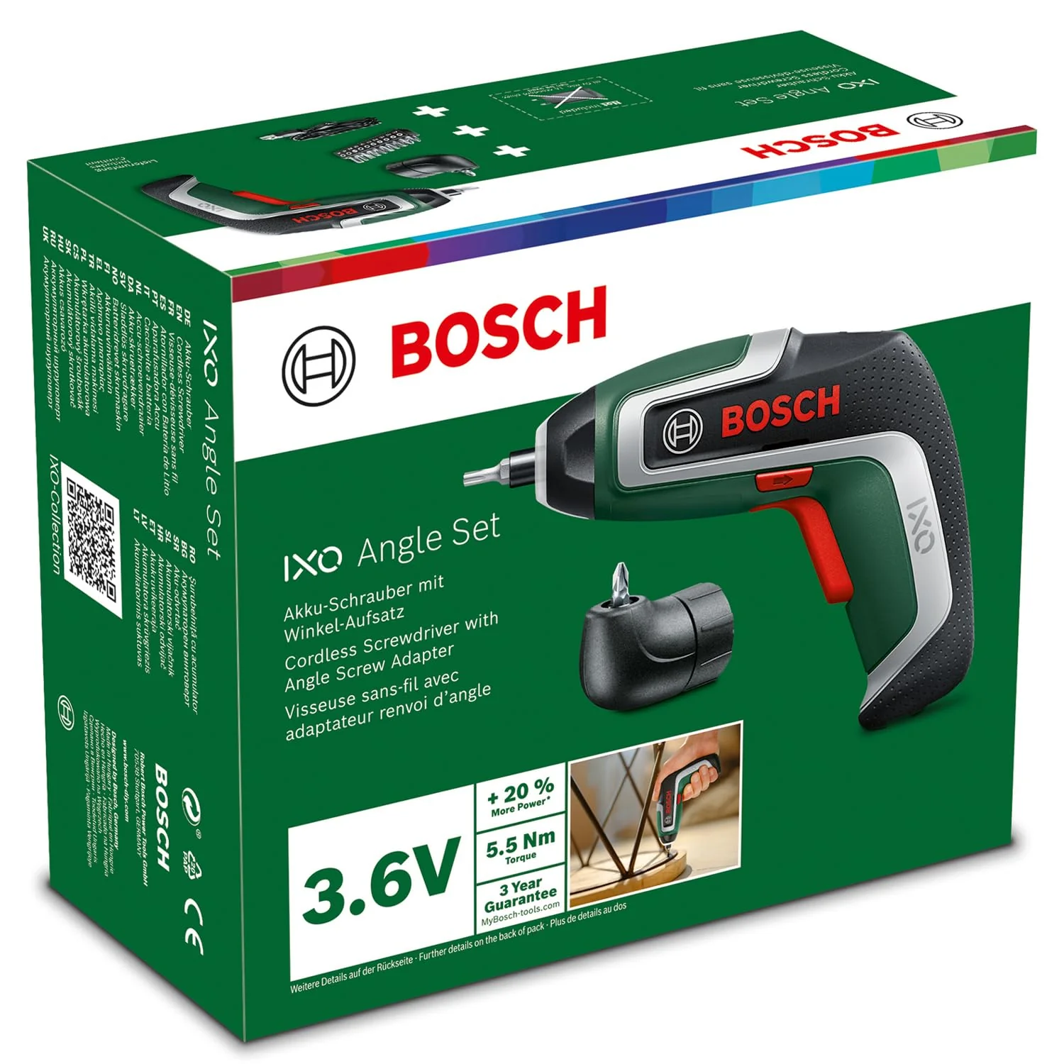 Bosch Akkuschrauber IXO (7. Generation; 3,6V; 2,0Ah; 5,5Nm; mit Mikro-USB-Kabel; Inklusive Winkel-Aufsatz; schraubt bis zu 190 Schrauben; im Karton) – Amazon Edition - Image 7