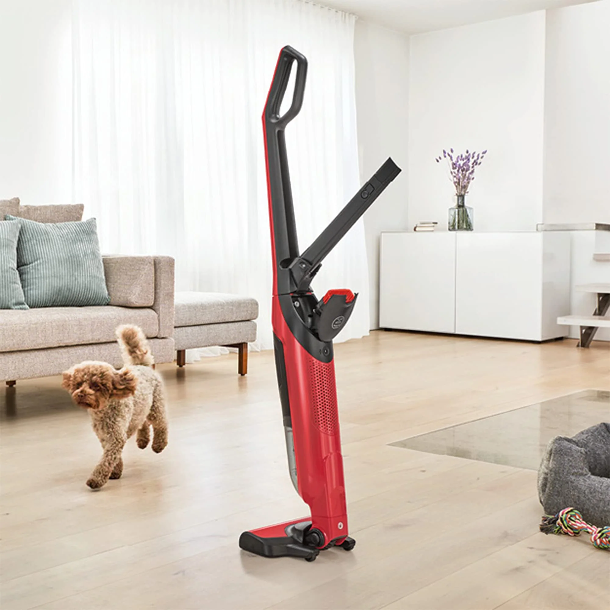 BOSCH BBH3ZOO28 Flexxo Zoo'o 2in1 Akku- und Multifunktions-Besensauger - 2 Geschwindigkeiten - 28 V - 55 Min. Laufzeit - Rot - Image 10